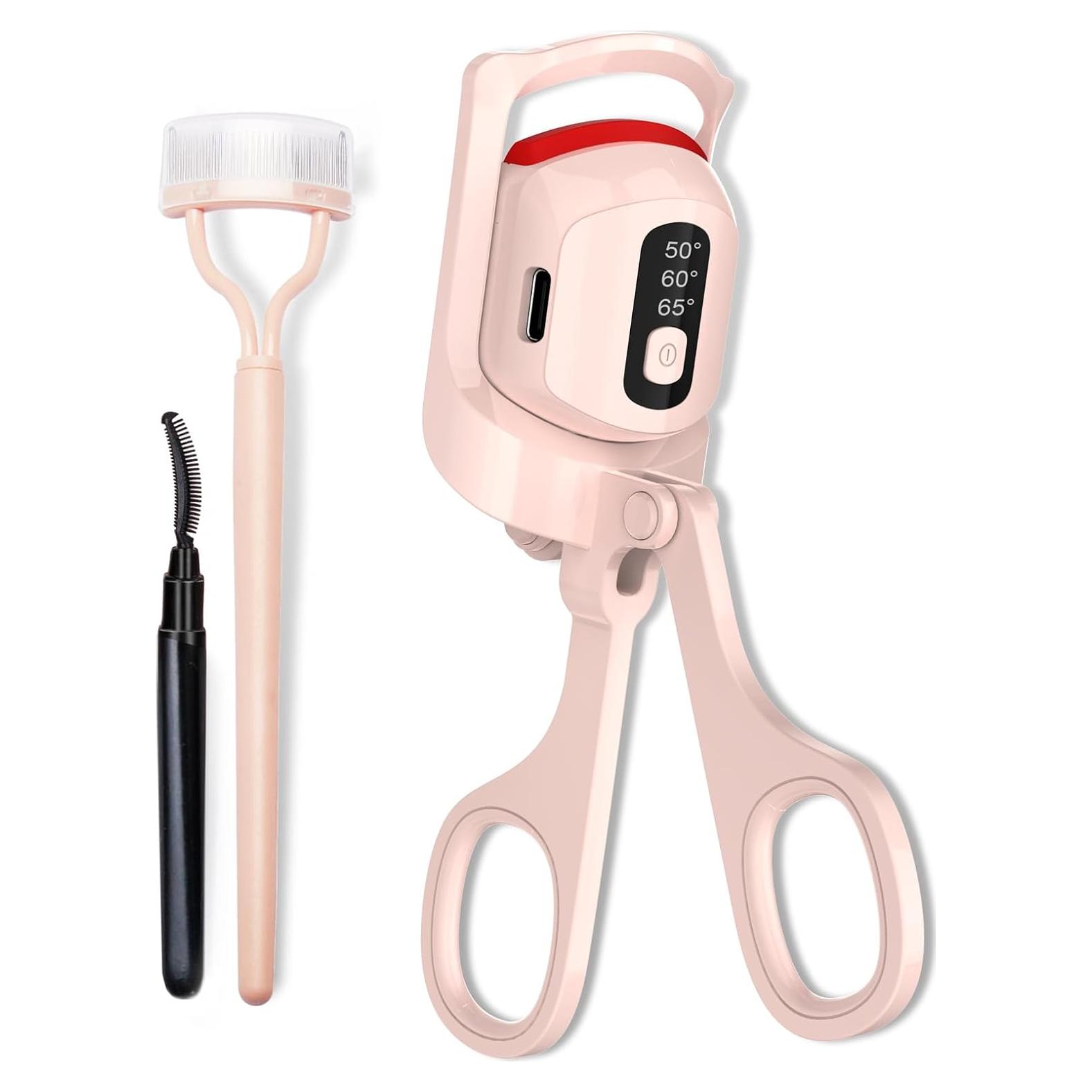 Rizador de Pestañas Calentado LICNIA Rosa con Pantalla LCD