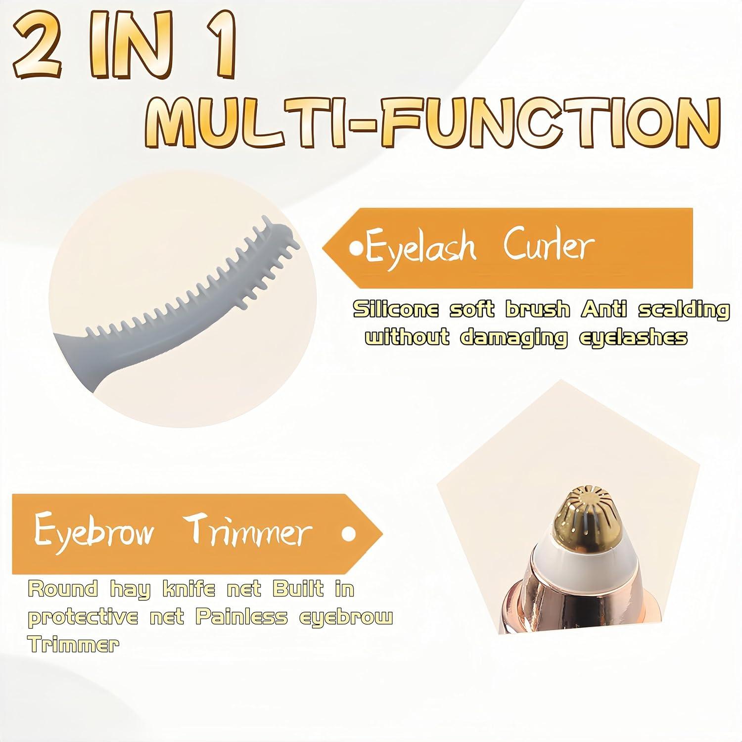 Rizador de Pestañas Calentado BUV 2 en 1 Blanco Recargable