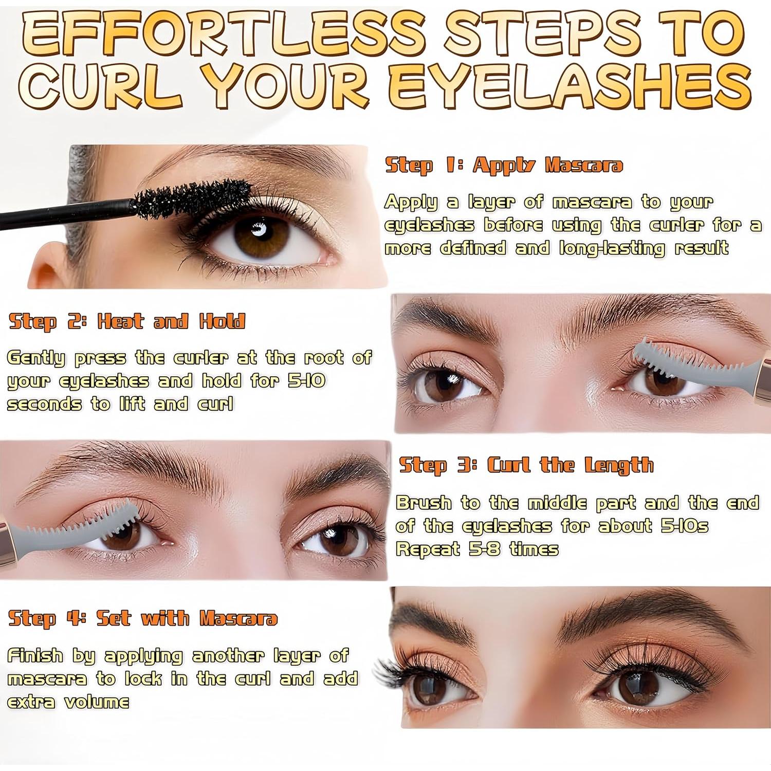 Rizador de Pestañas Calentado BUV 2 en 1 Blanco Recargable