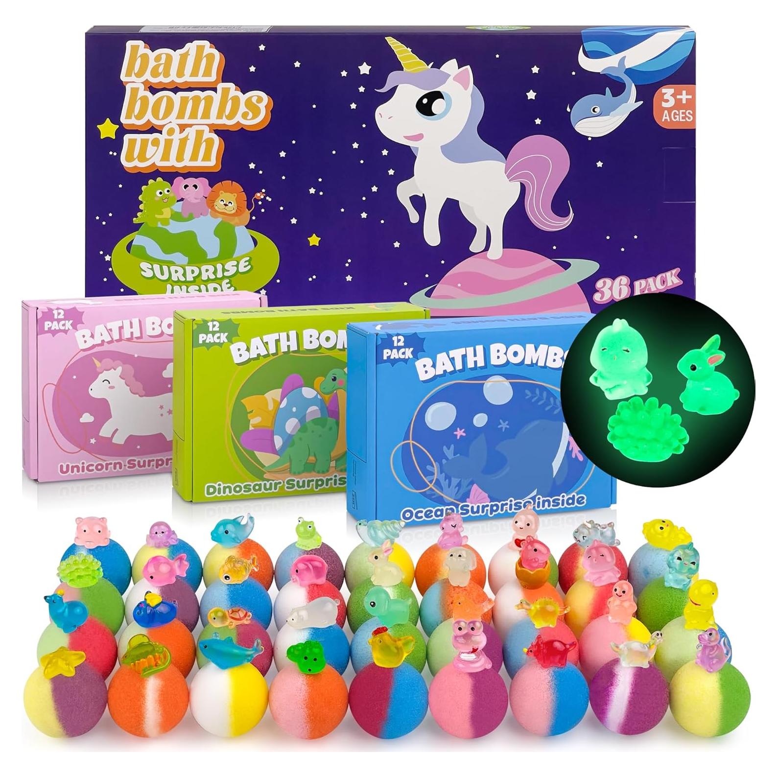 Set de 36 Bombas de Baño DOVIPE con Juguete Sorpresa