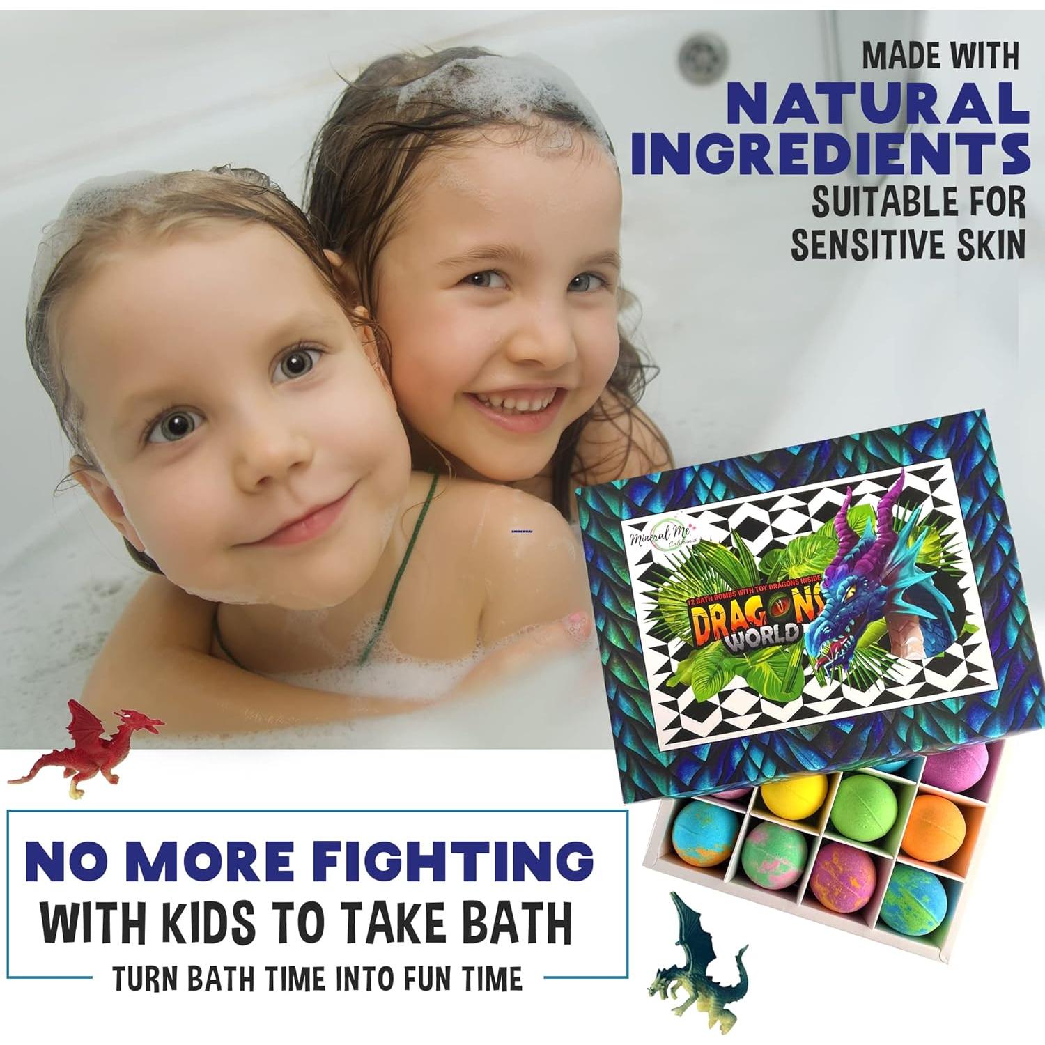 Bombas de Baño para Niños Mineral Me - 12 Burbujas con Juguetes