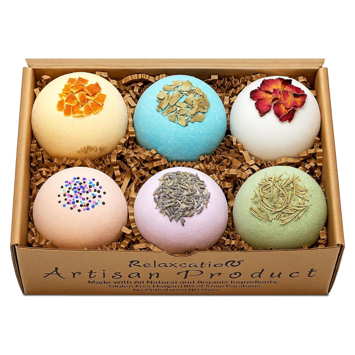 Juego de Bombas de Baño Orgánicas Relaxcation - 6 Aromas Naturales