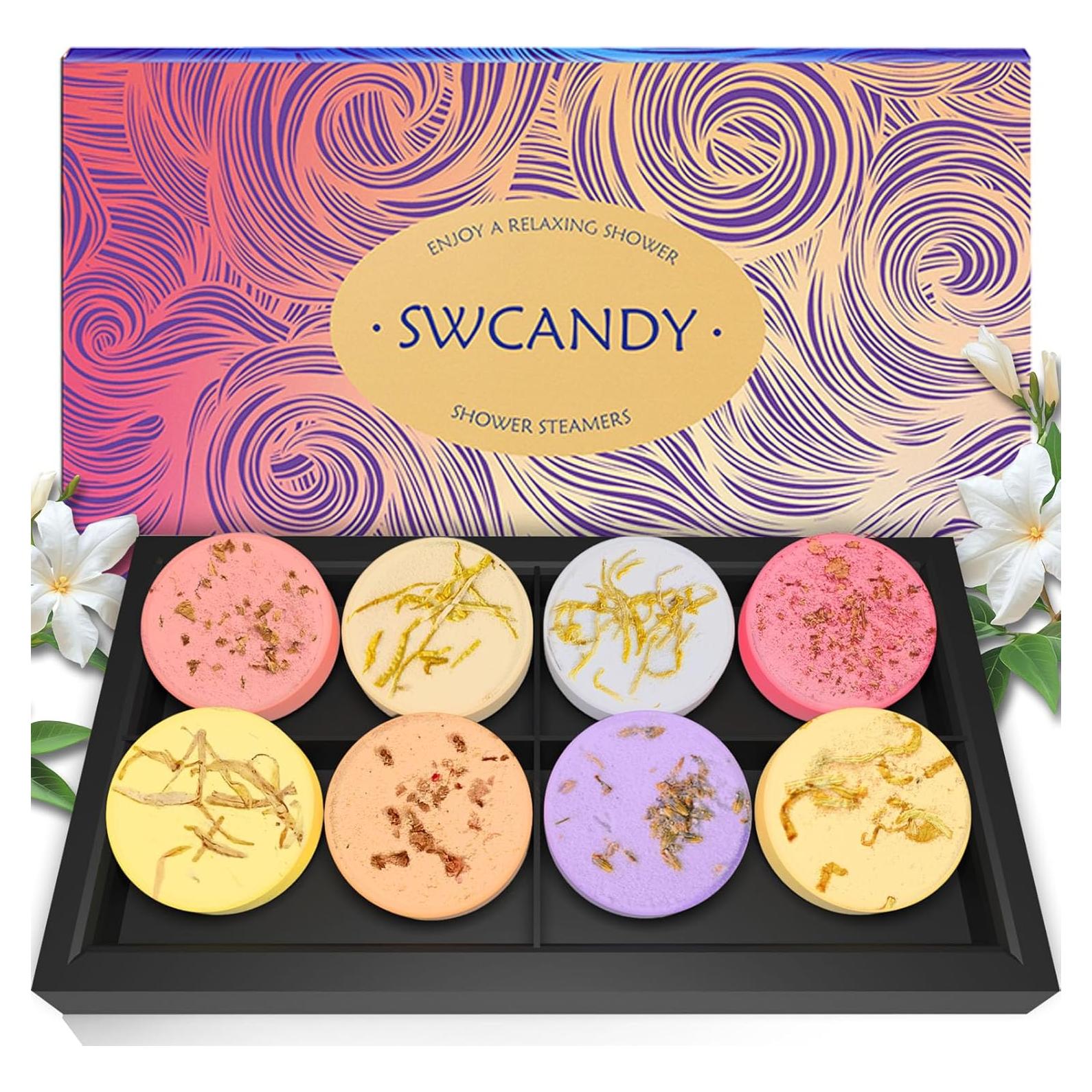 Bombas de Ducha Aromaterapia SWCANDY 8 Pack Aceites Esenciales