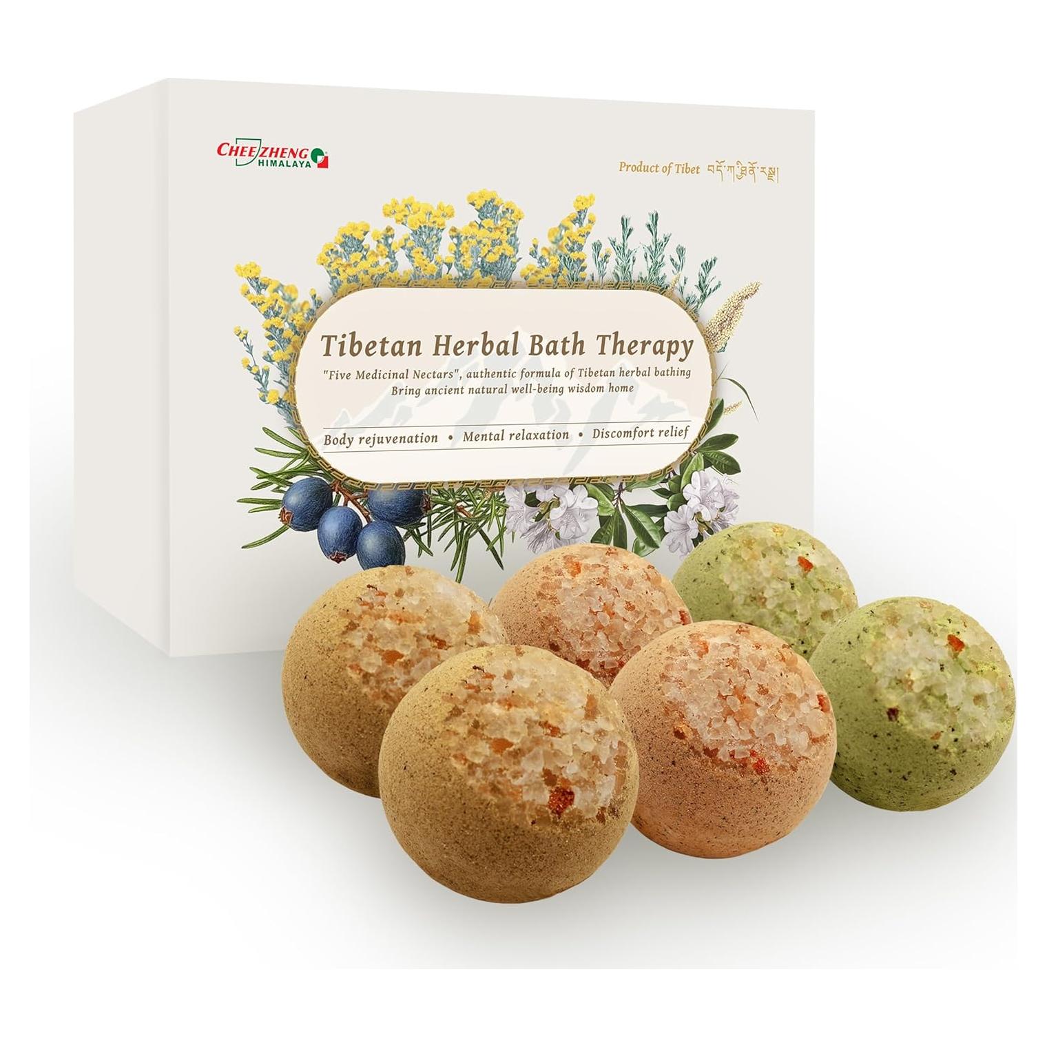 Set de Bombas de Baño Herbal Tibetana Cheezheng - 6 Piezas