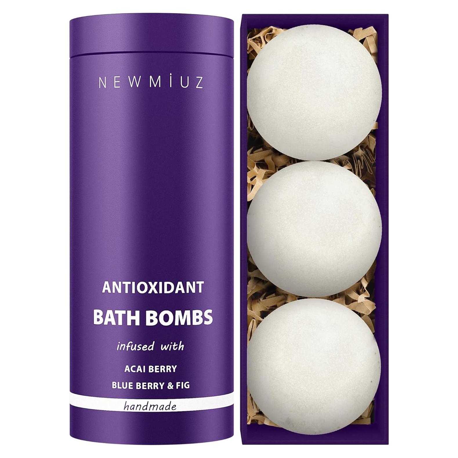 Bombas de Baño Naturales New Miuz - Antioxidantes de Acai y Arándano