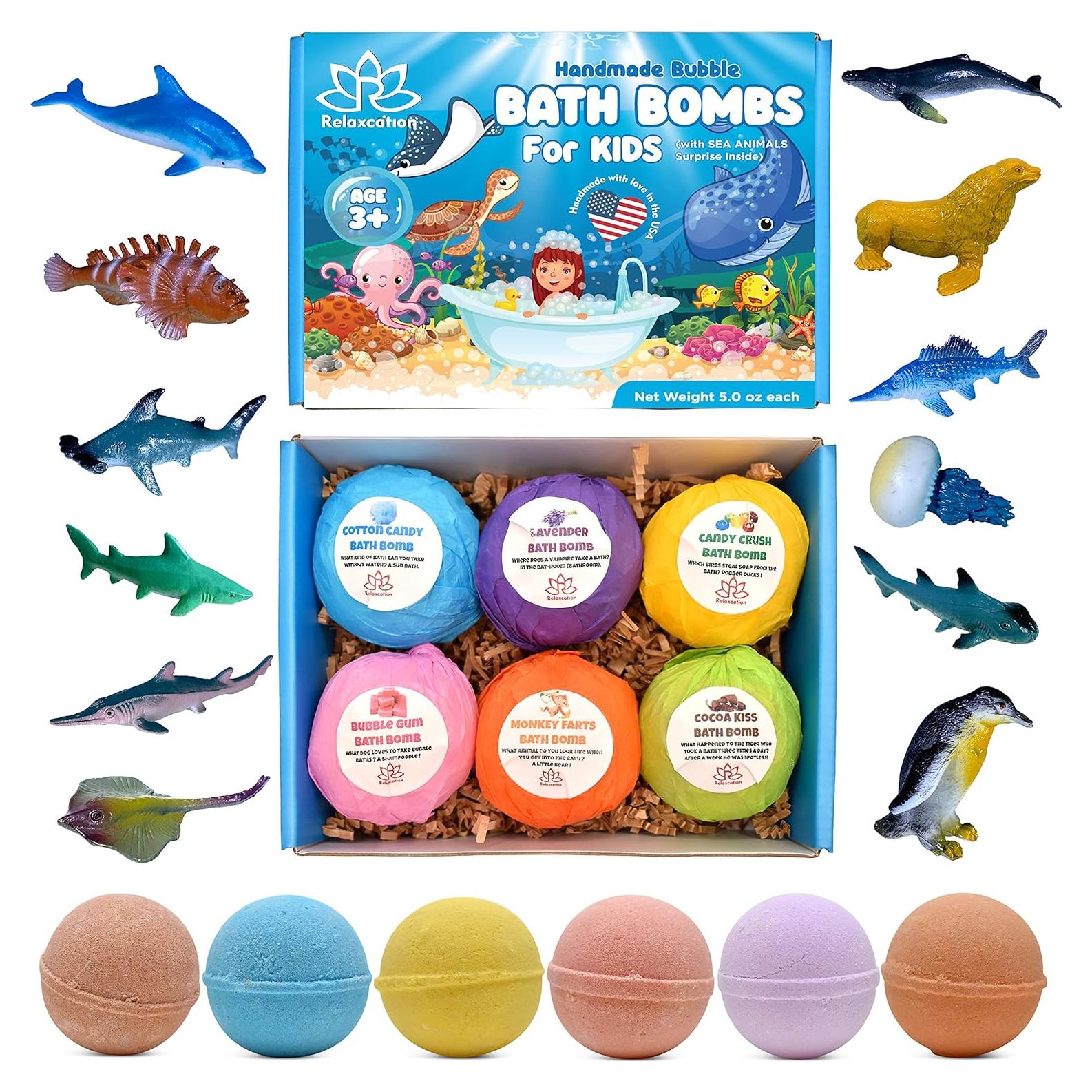 Set de 6 Bombas de Baño con Juguetes Marinos Relaxcation