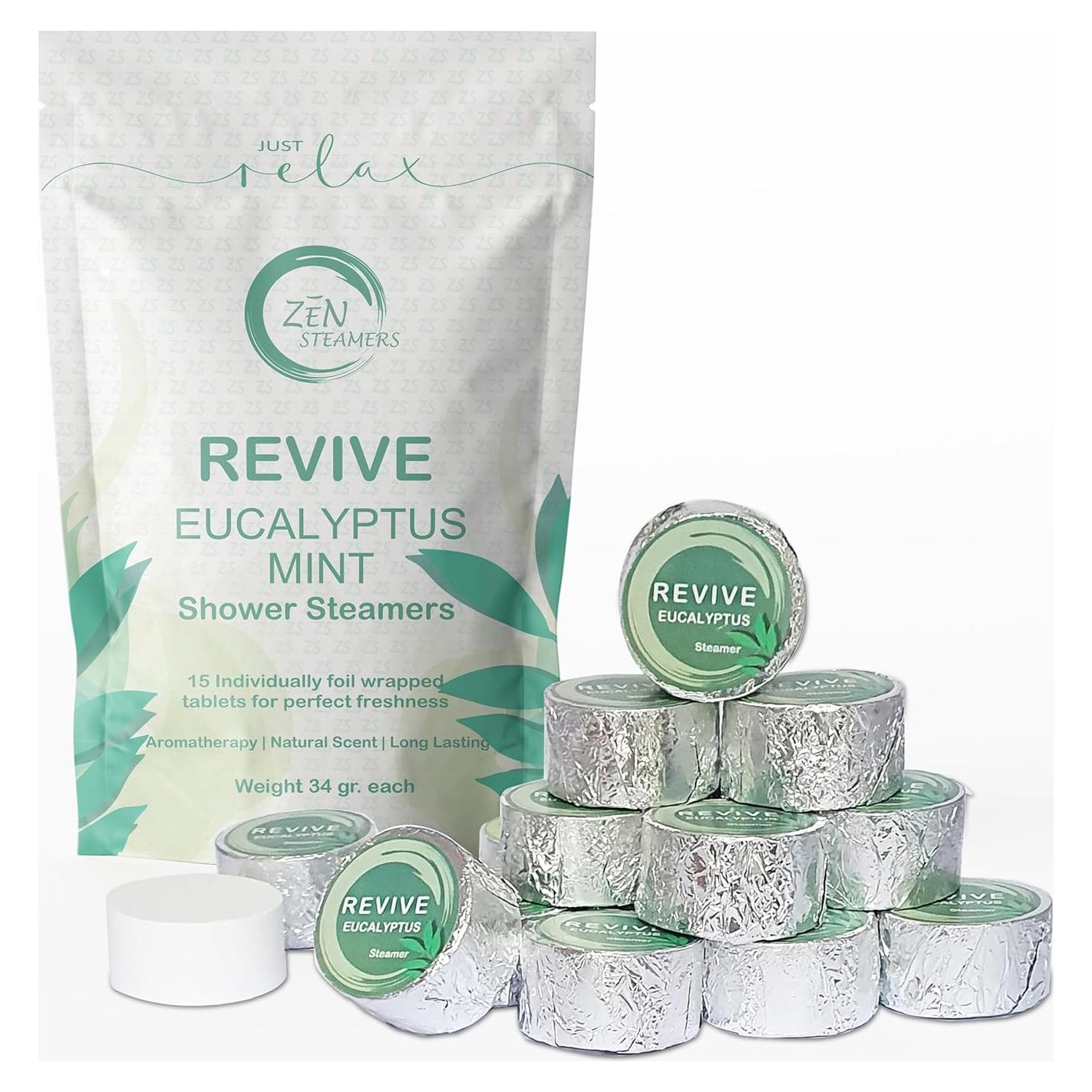 Bombas de Ducha de Eucalipto Zen - Aromaterapia 15 Piezas