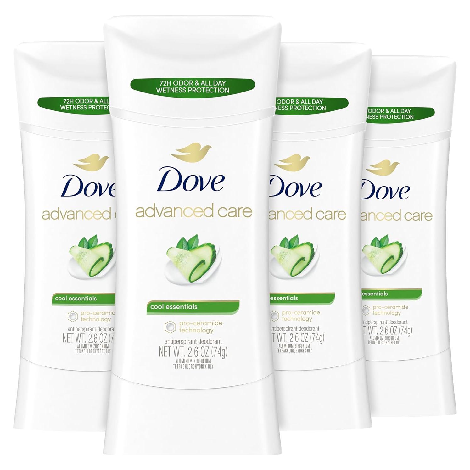 Dove Desodorante Antitranspirante Stick 73.71 g - 4 Unidades Fresco