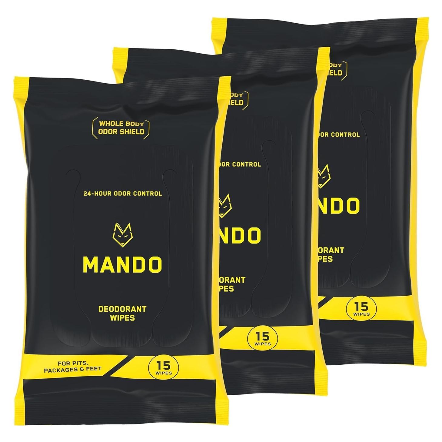 Toallitas Desodorantes Mando - Control Olores 24h - 15 Unidades