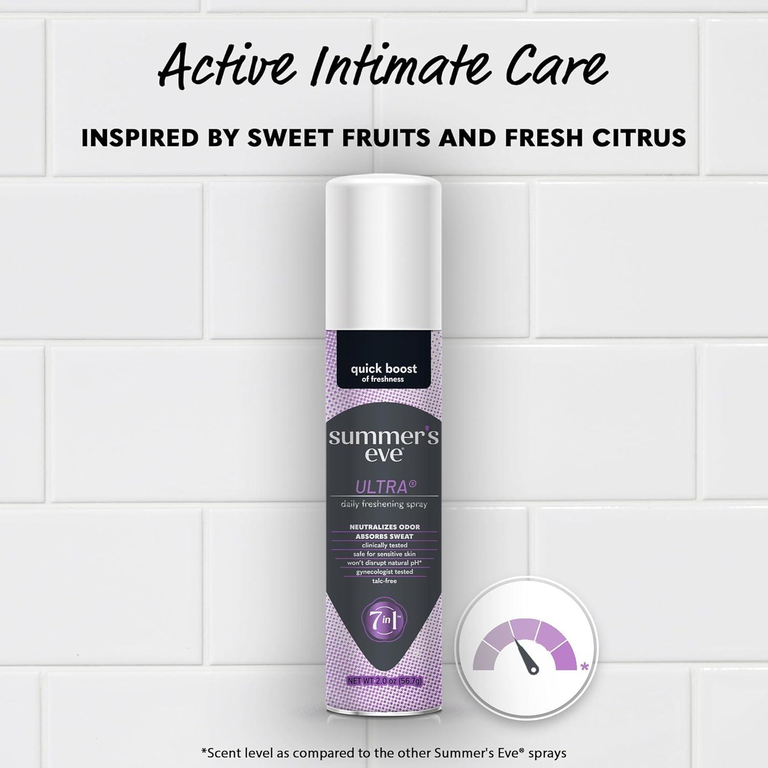 Spray Femenino Diario Ultra Summer's Eve 3 x 56.7 ml