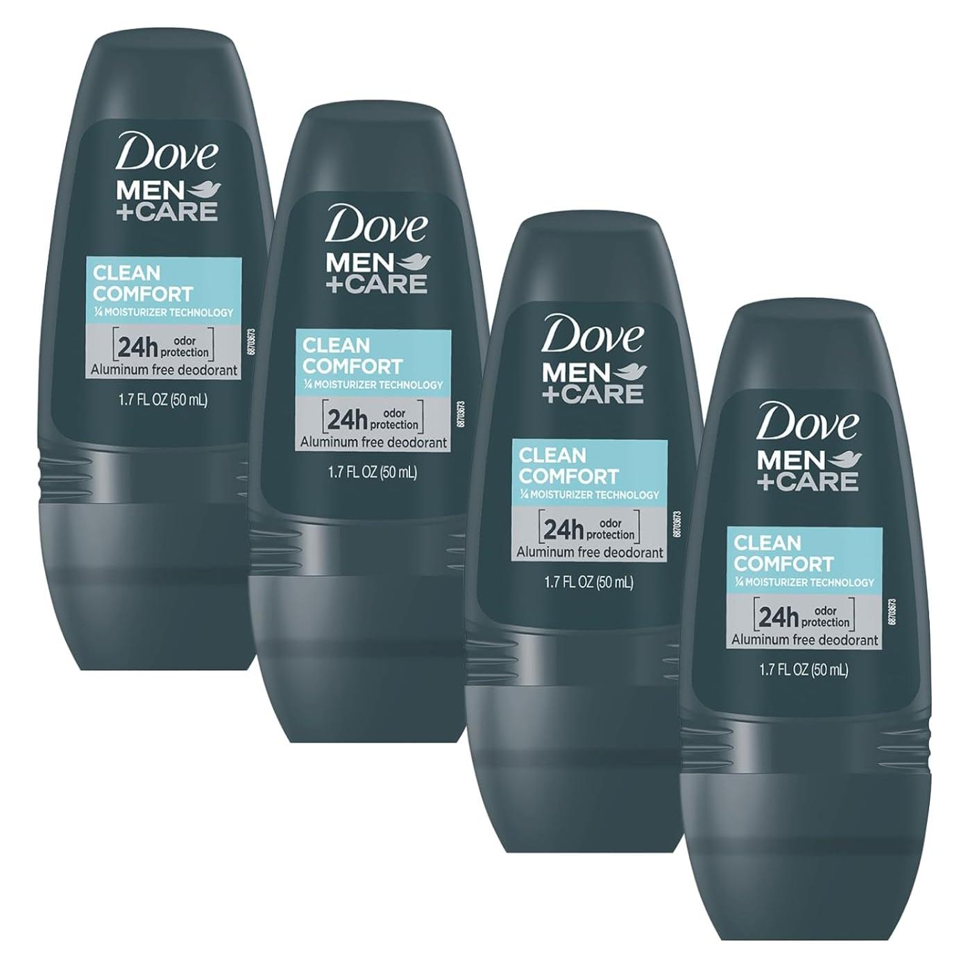 Desodorante Roll On Dove Men+Care Clean Comfort 50ml x4