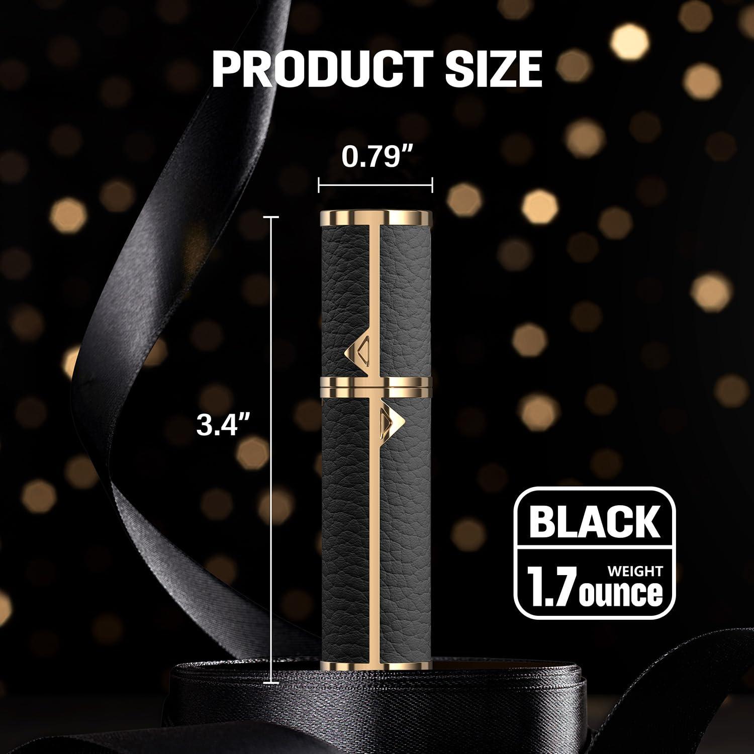 Atomizador Mini Refillable 5ml 3zorqinron Negro Cuero