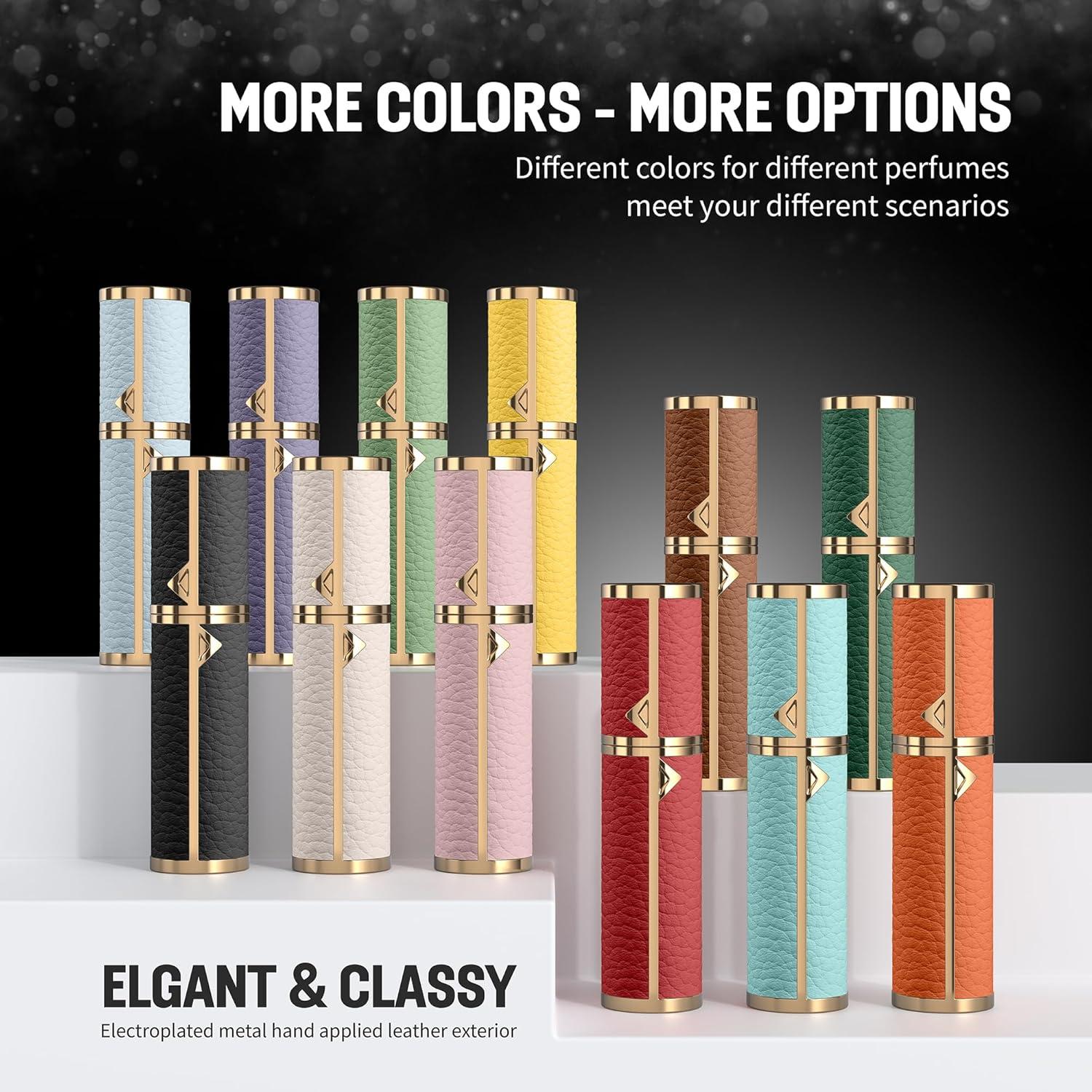 Atomizador Mini Refillable 5ml 3zorqinron Negro Cuero