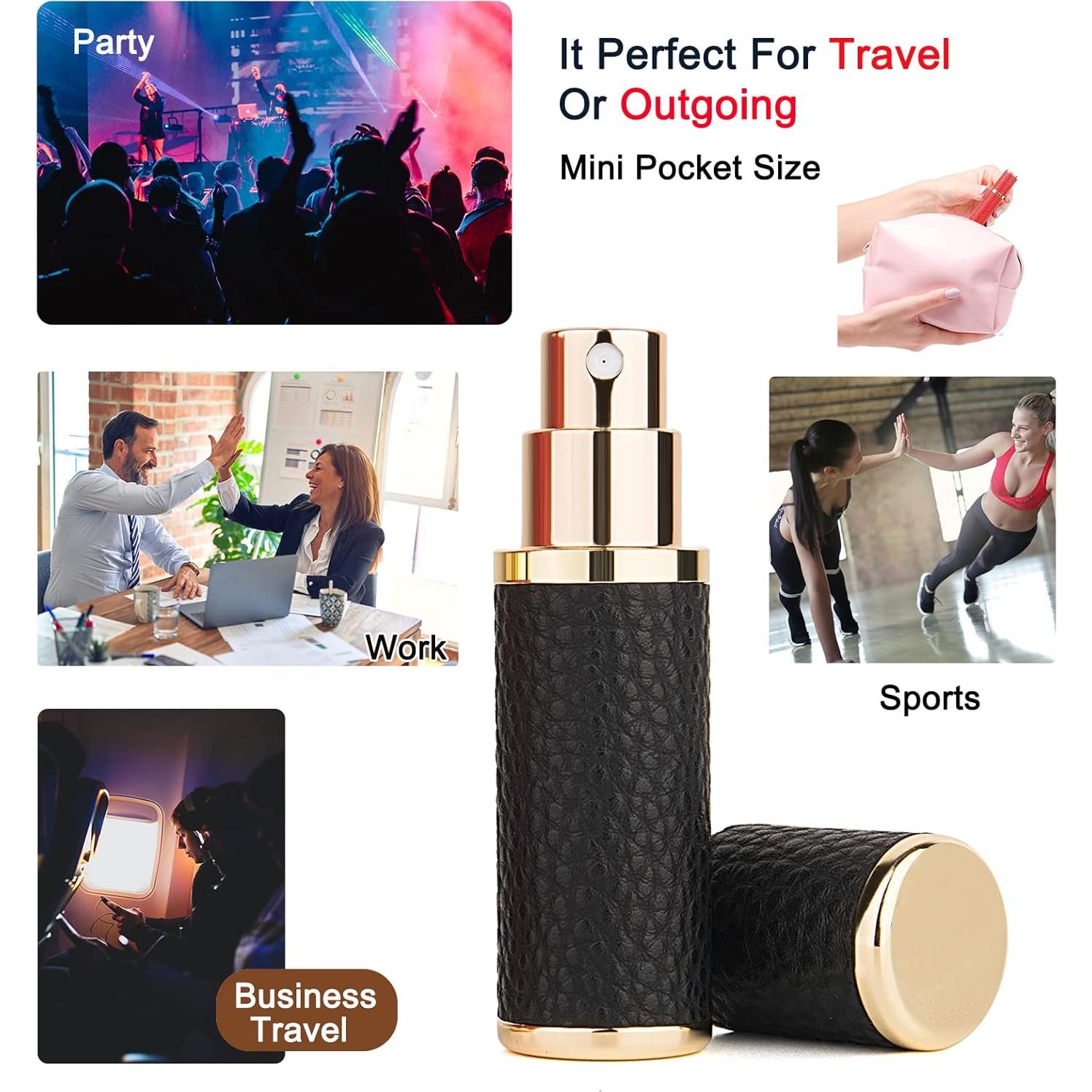 Set 2 Botellas Atomizadoras de Perfume Sinyutia 5ml Rellenables