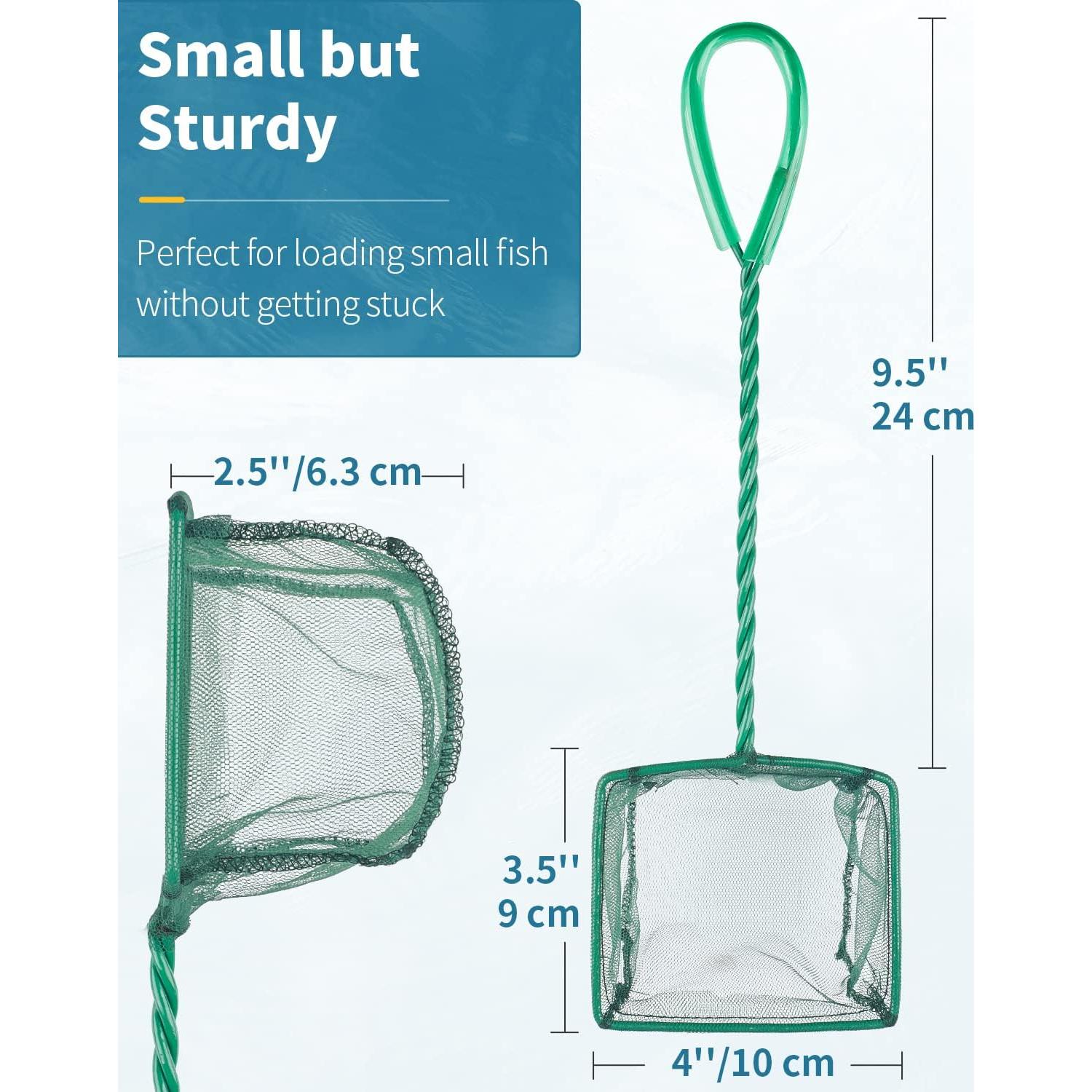 Red de Acuario Pawfly 10 cm Cuadrada con Mango de Metal