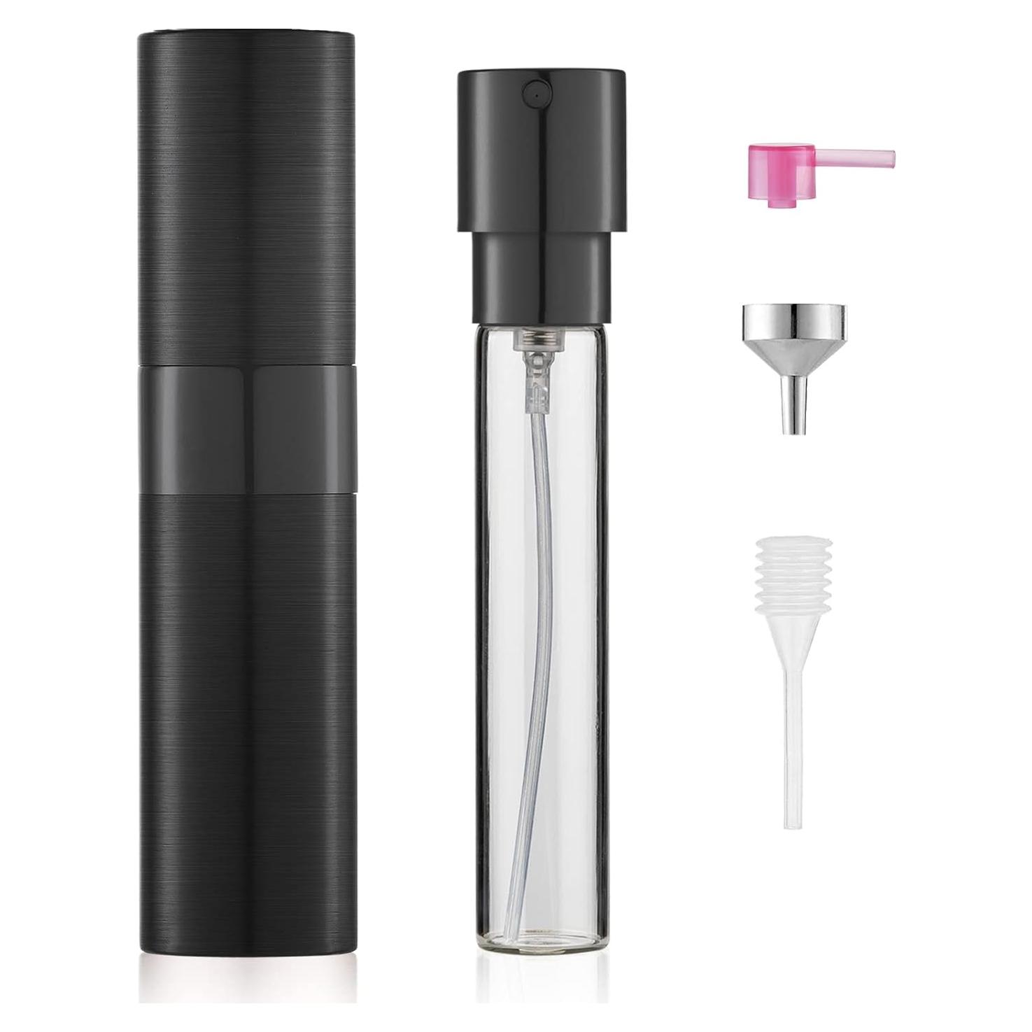 Botella de Spray Atomizador 8ml LISAPACK Recargable Negra