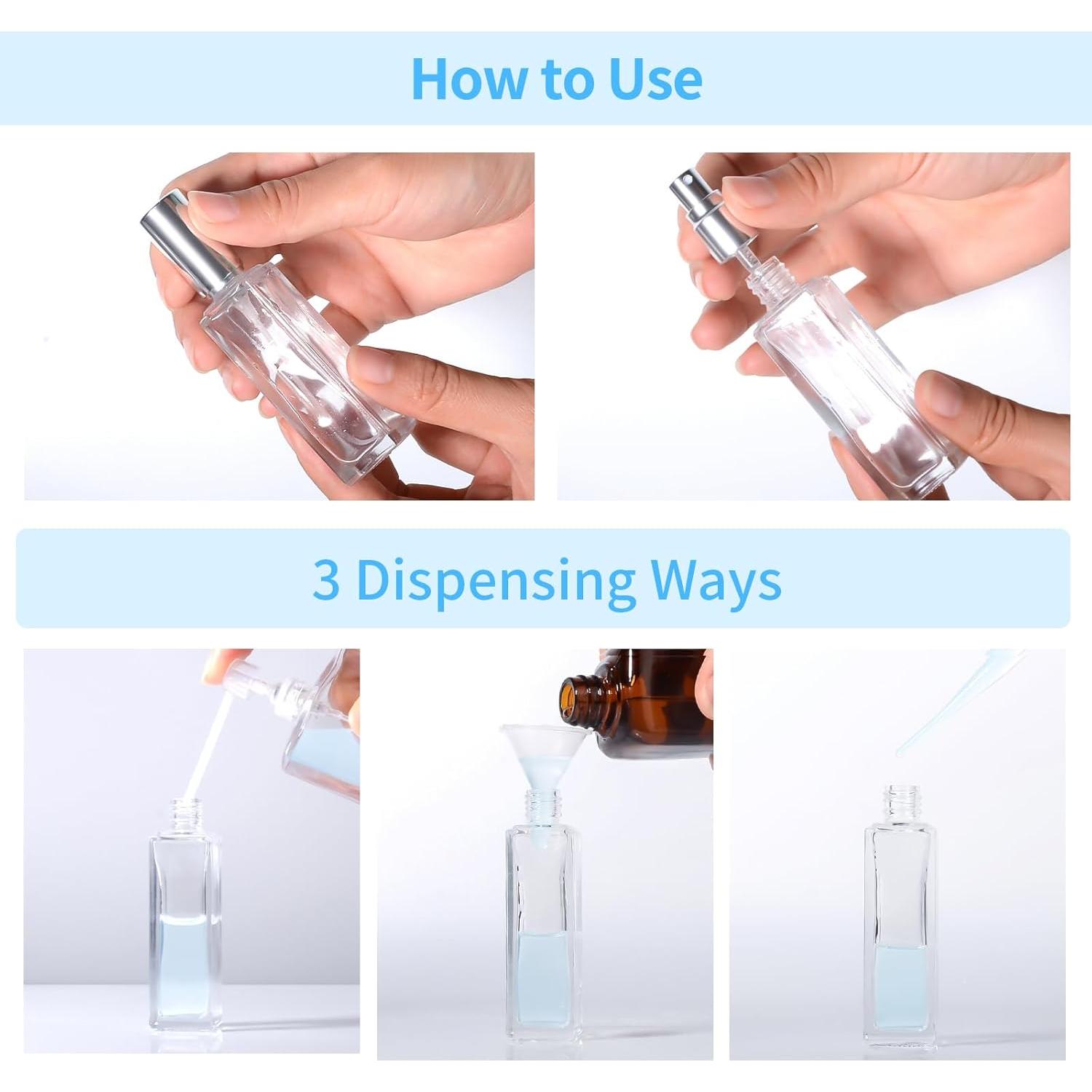 Botella de Perfume Recargable StellaCare 20ml Vidrio Transparente