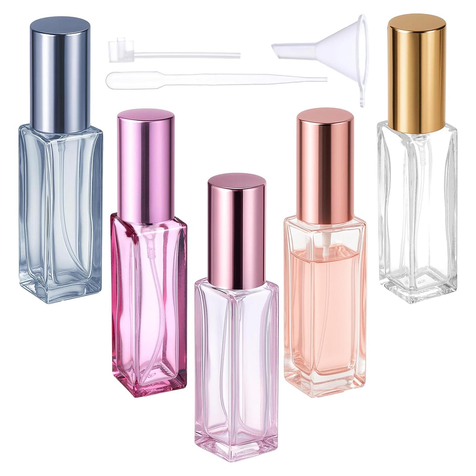 5 Botellas de Perfume de Viaje Rellenables Hpmjz 10ml Vidrio