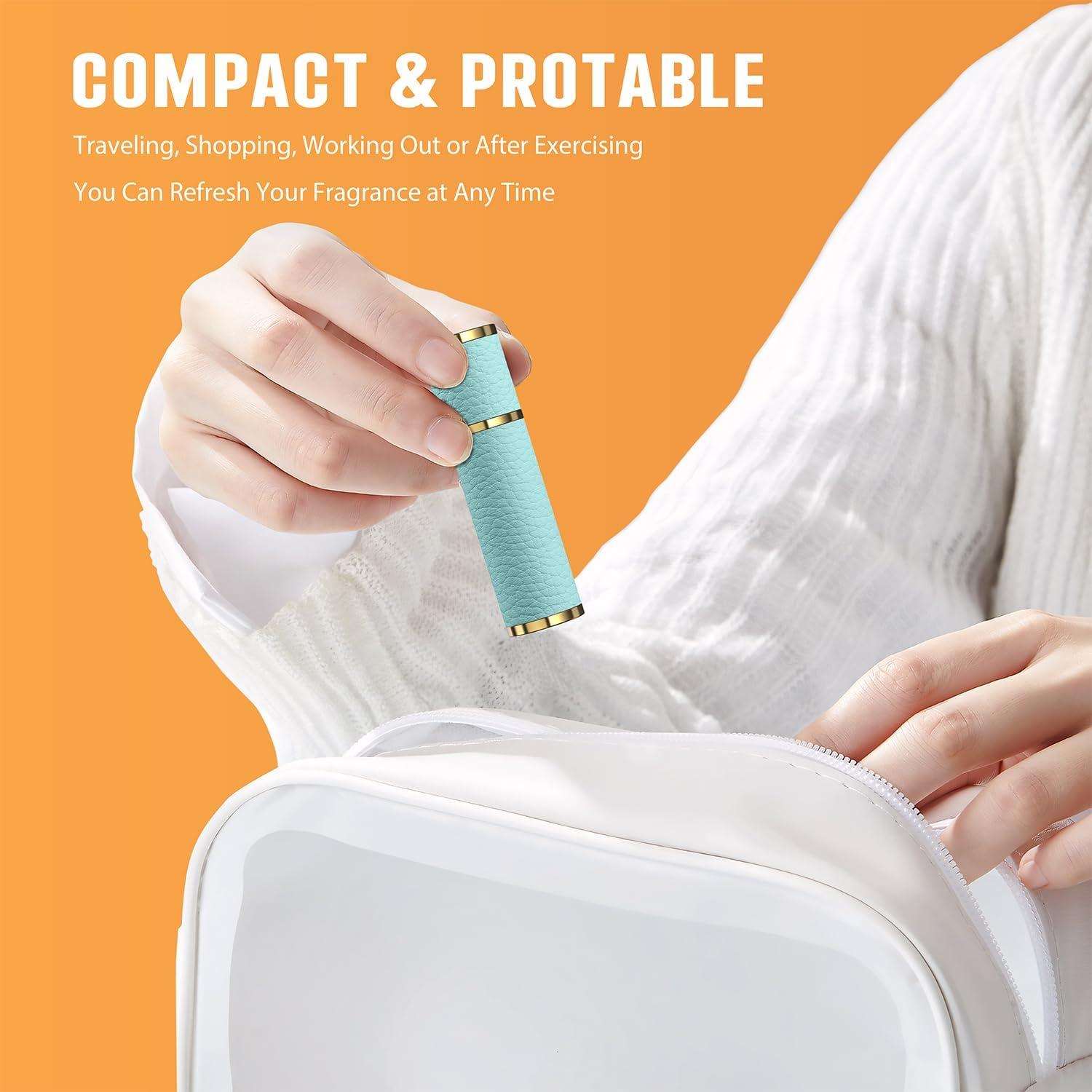 Botella de Perfume Rellenable FENHON 5ml Azul A Prueba de Fugas