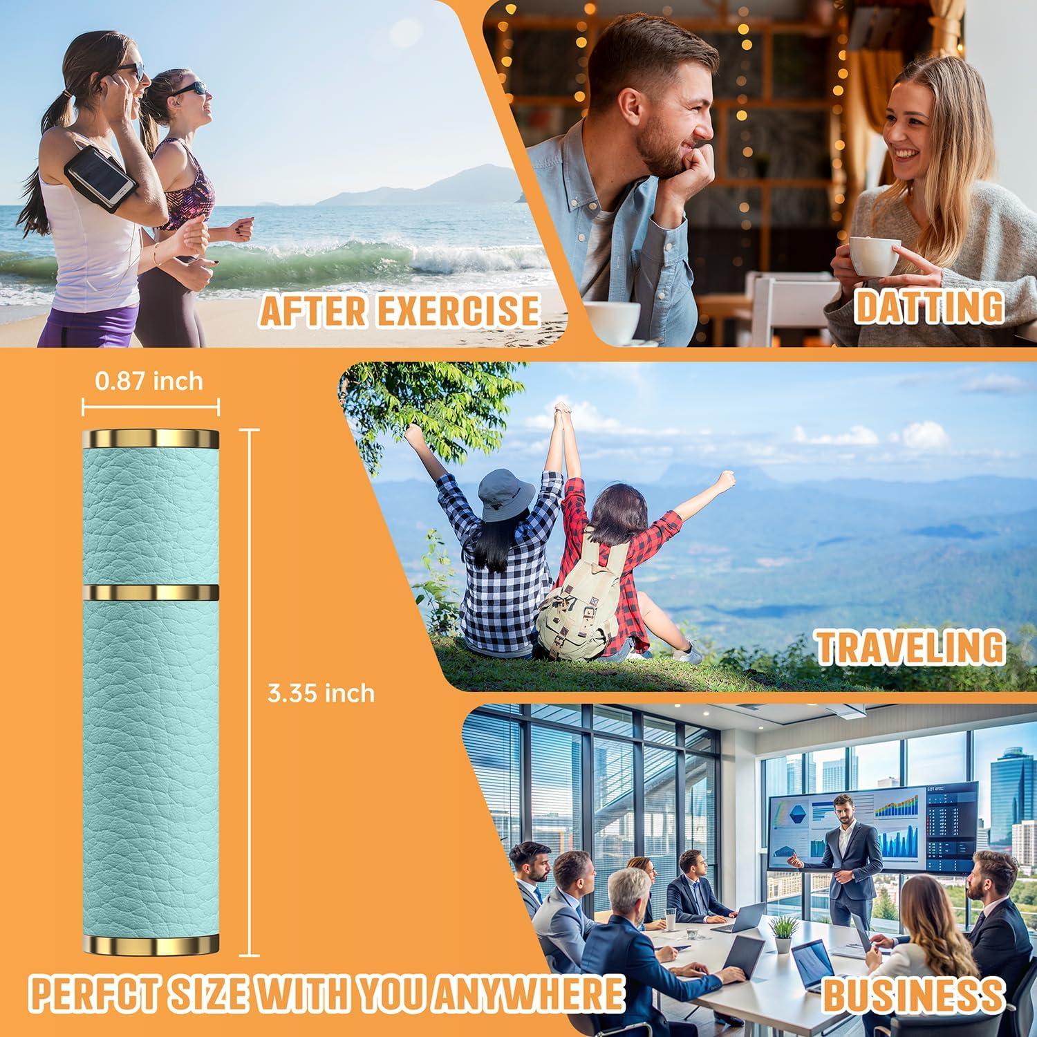 Botella de Perfume Rellenable FENHON 5ml Azul A Prueba de Fugas