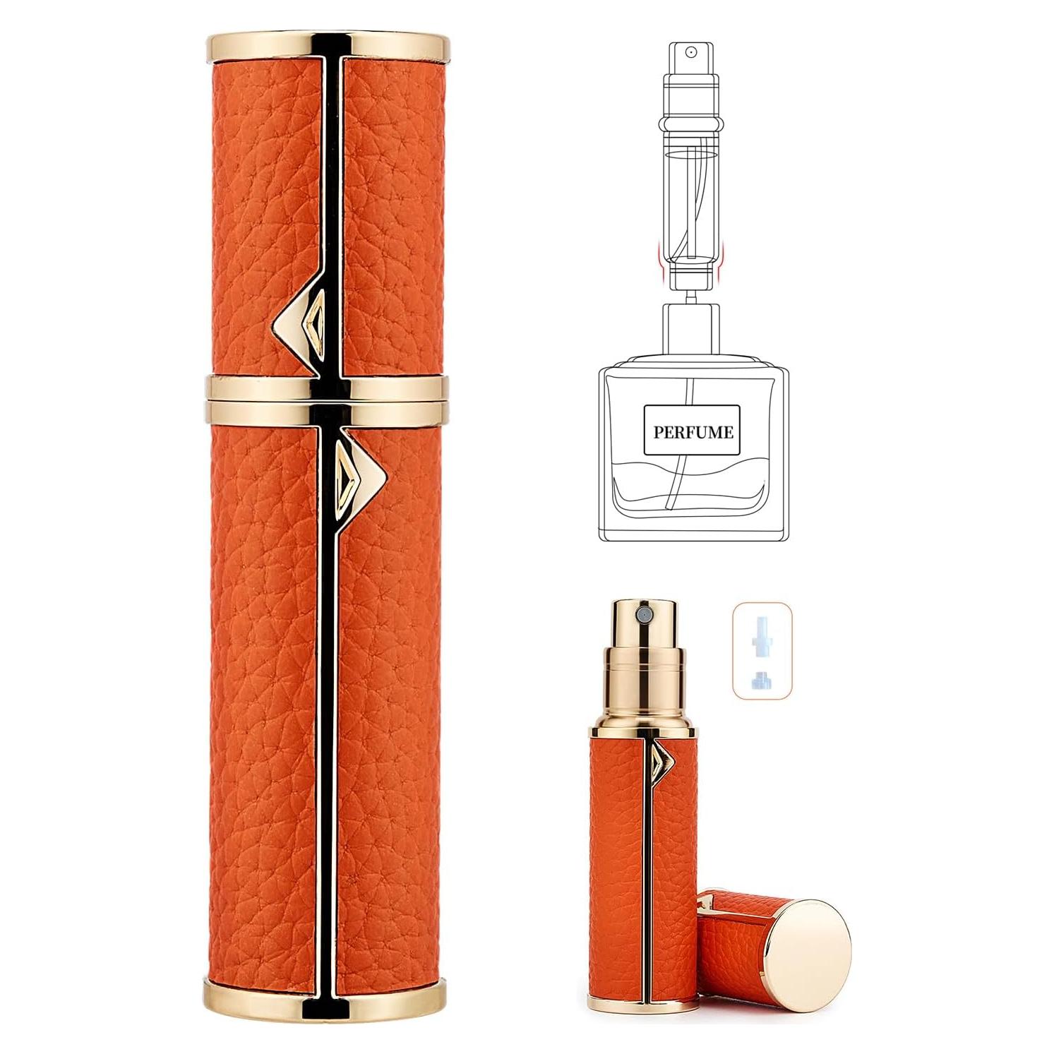 Botella de Perfume de Viaje Sinyutia 5ml Cuero Naranja