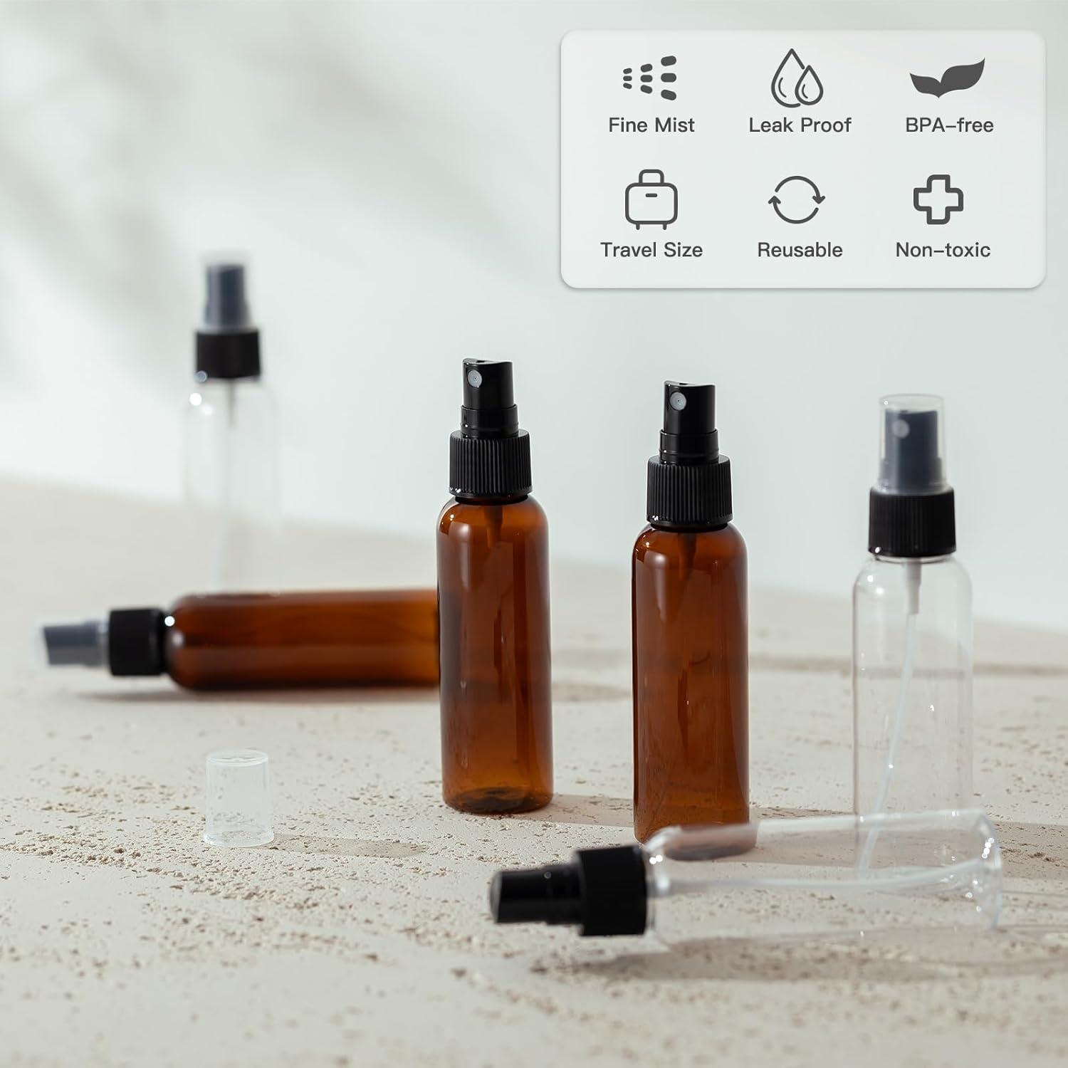 10 Botellas Spray 60ml Lisapack Transparentes Viaje