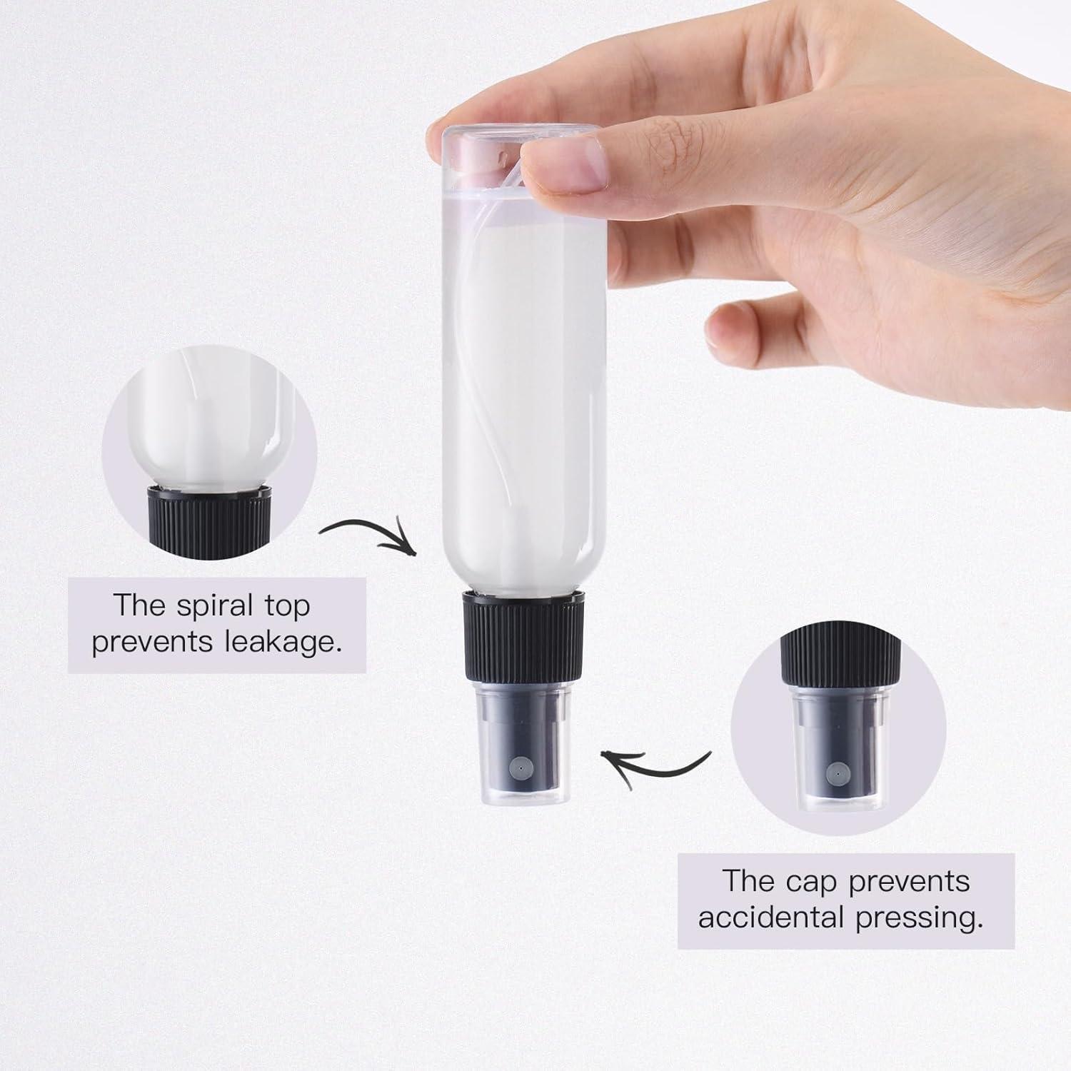 10 Botellas Spray 60ml Lisapack Transparentes Viaje