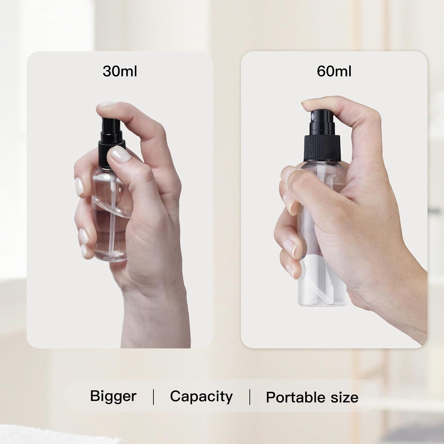 10 Botellas Spray 60ml Lisapack Transparentes Viaje