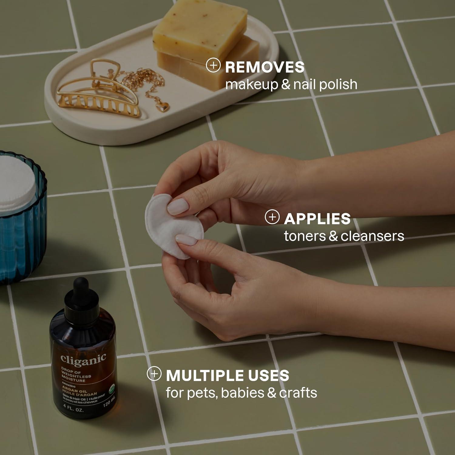 Rondas de Algodón Cliganic 300 Unidades Hipoalergénicas