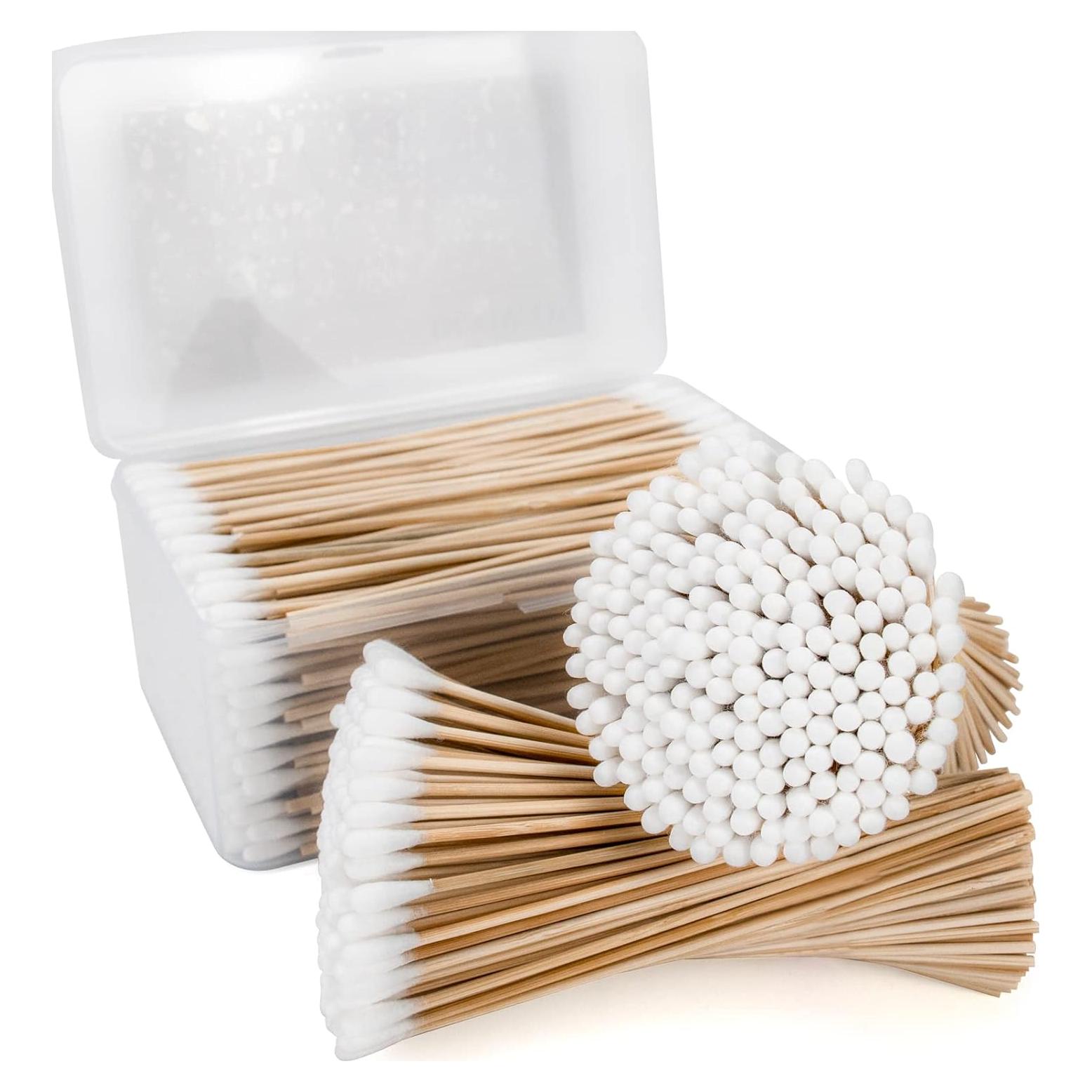 Bastones de Algodón Largos 15 cm Bcowos - 500 Piezas para Maquillaje