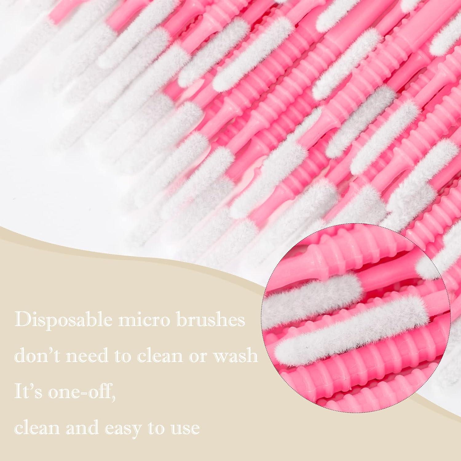 200 Aplicadores Micro Desechables G2PLUS Rosa 10cm