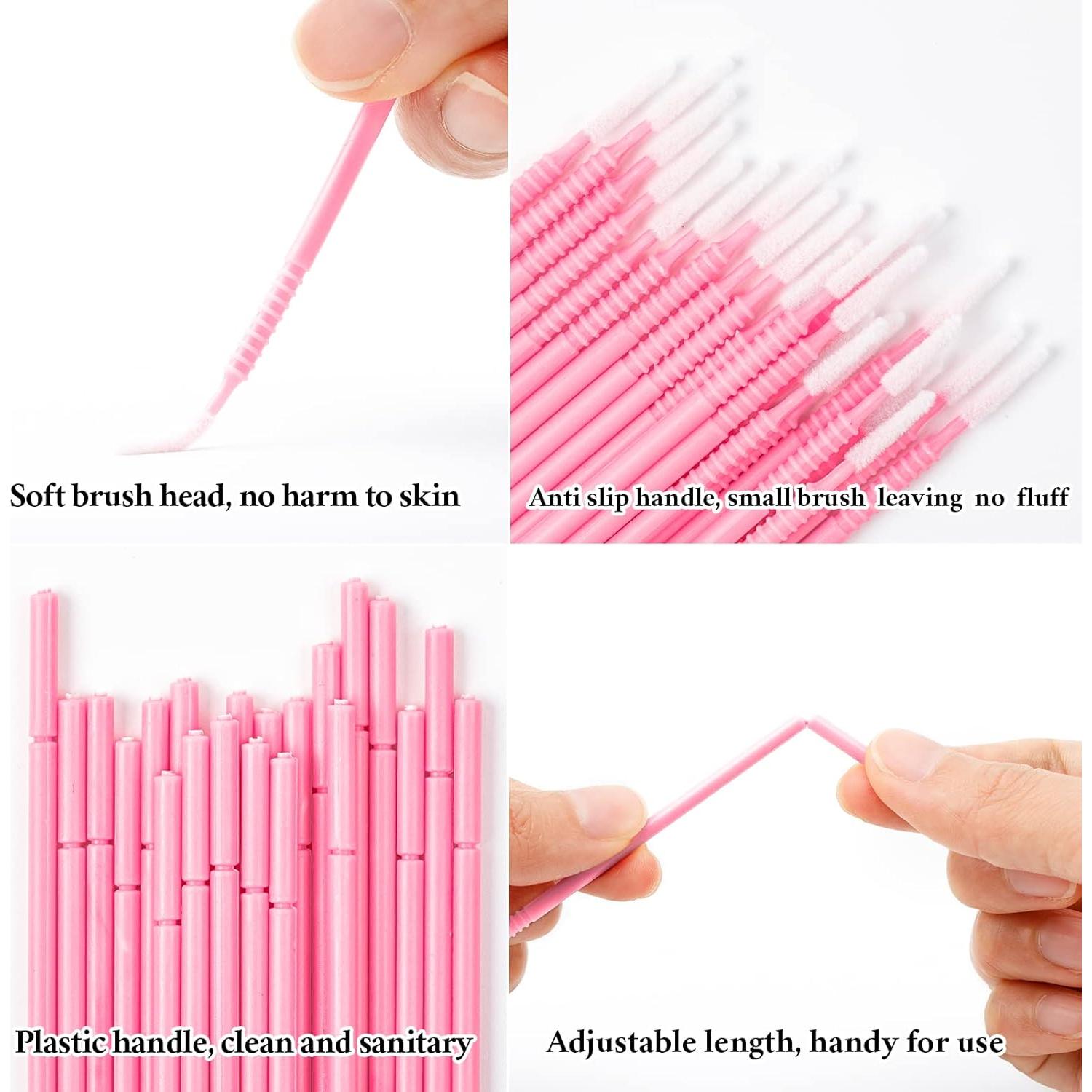 200 Aplicadores Micro Desechables G2PLUS Rosa 10cm