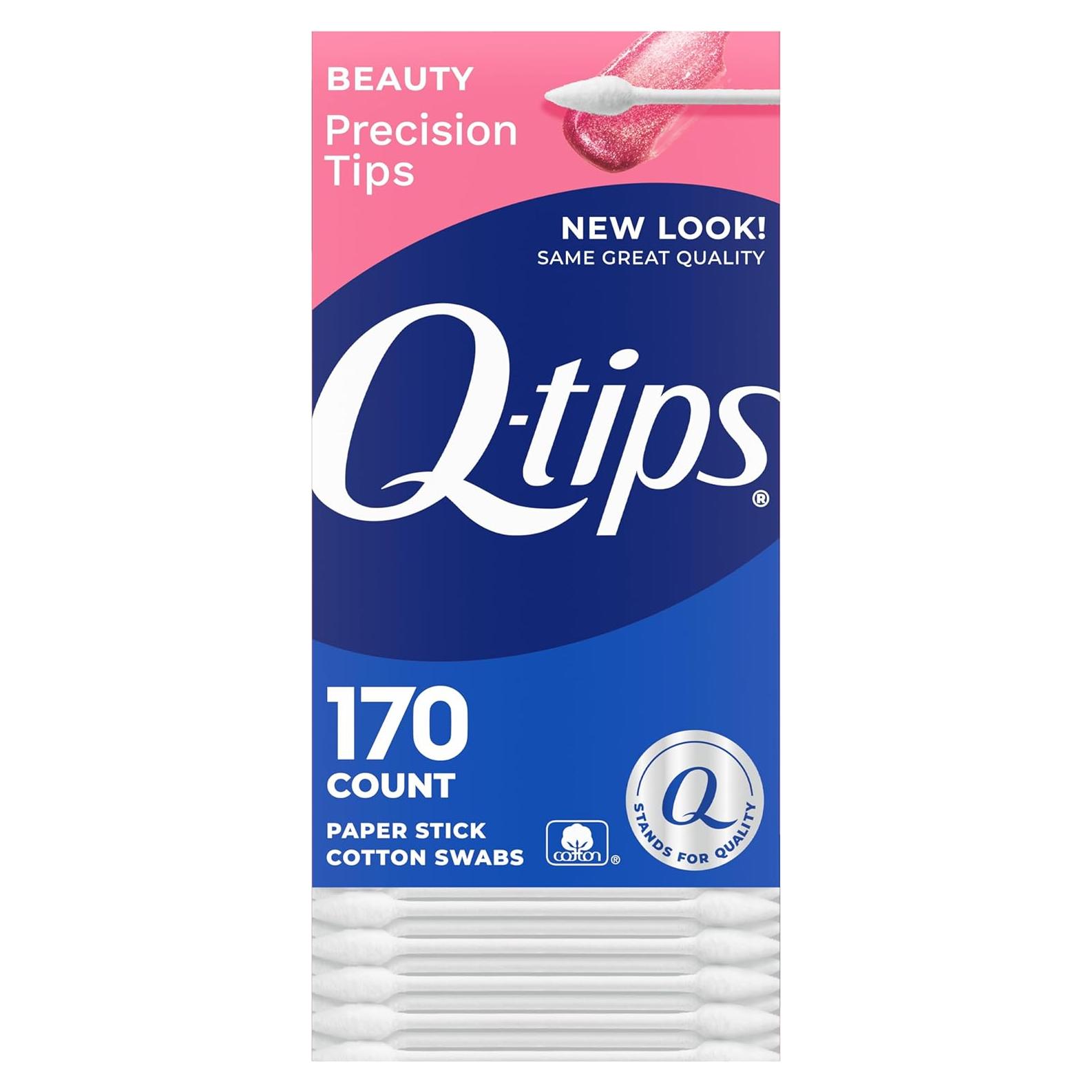 Bastones de Algodón Q-Tips Punta Precisa 170 Unidades