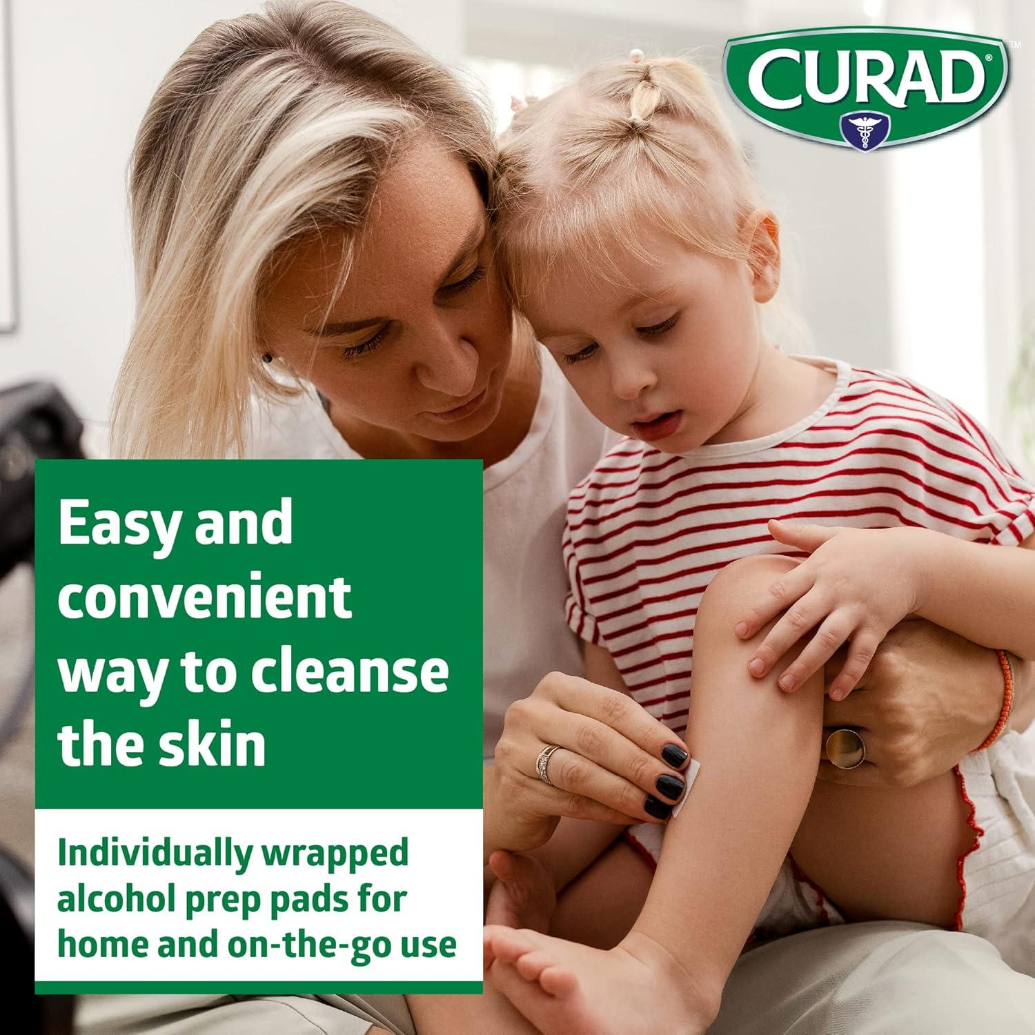 Toallitas de Alcohol CURAD Isopropílico 400 Piezas 70%