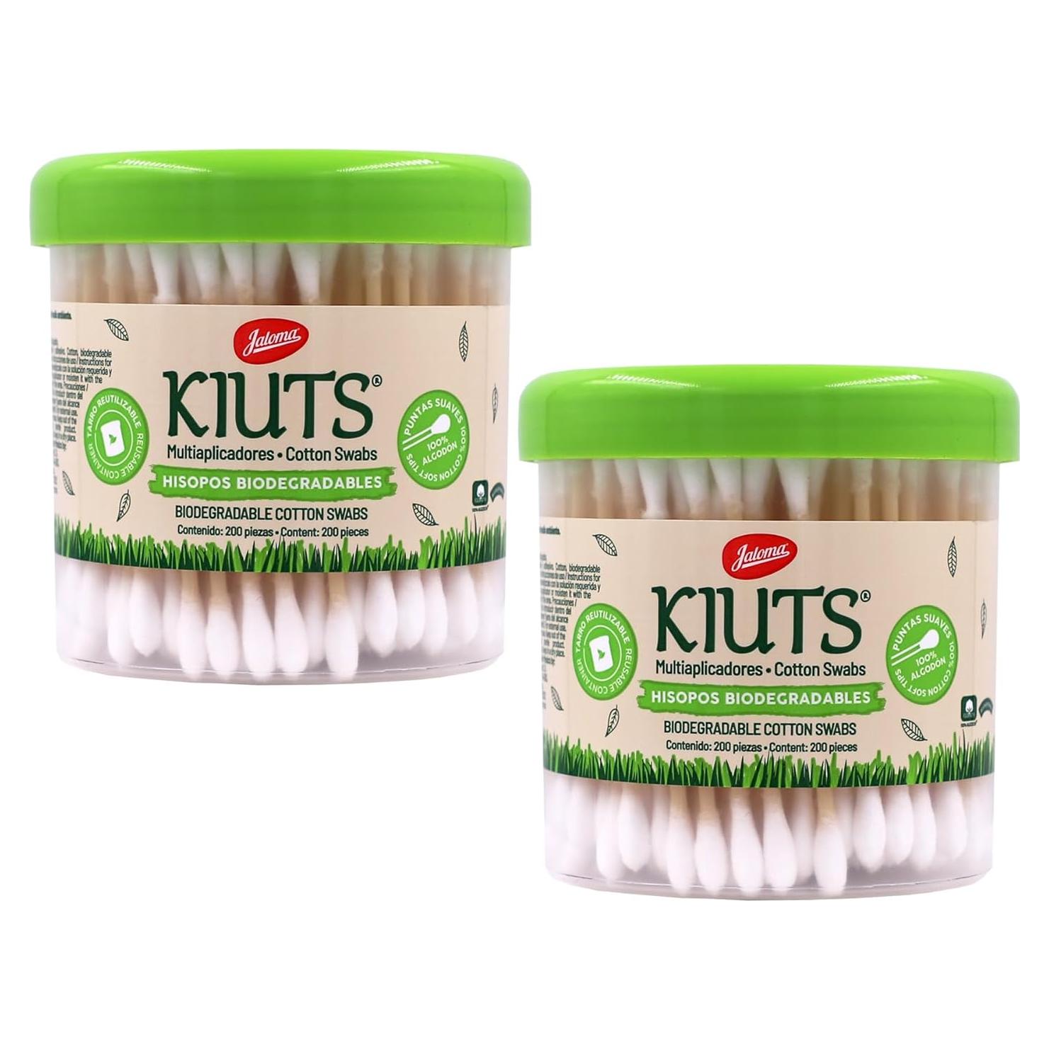 Hisopos de Algodón Biodegradables Jaloma Kiuts - 400 Unidades