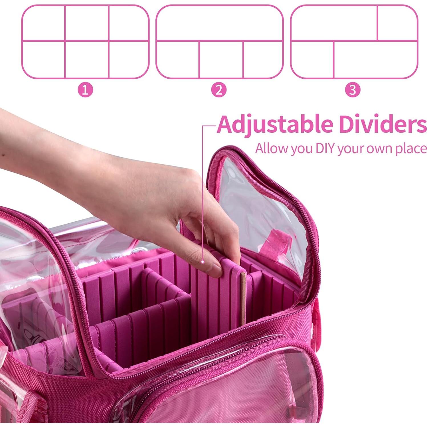 Bolsa de Maquillaje BS-MALL Rosa Fucsia Organizador PVC