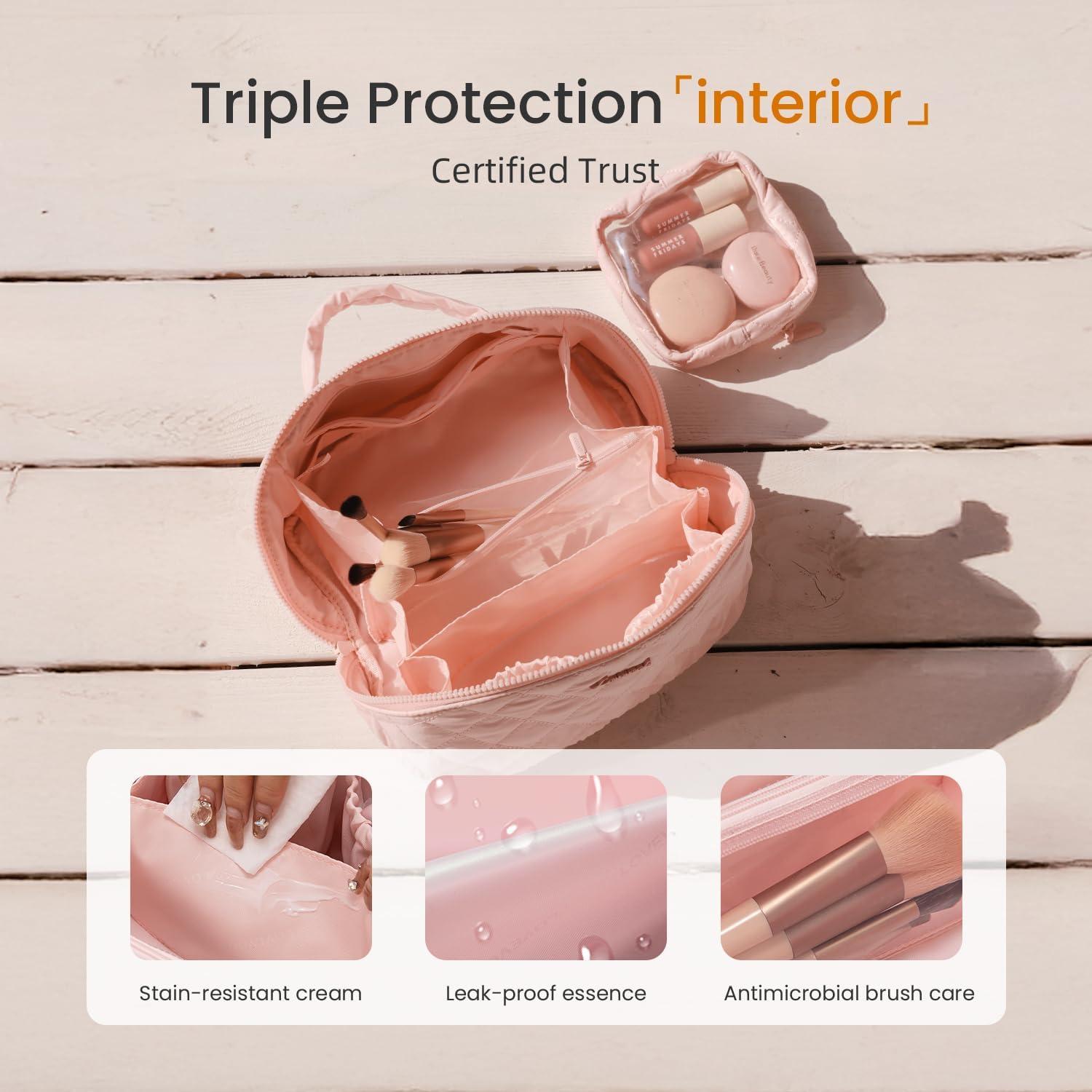 Bolsa de Maquillaje LOVEVOOK Rosa Set 2 Piezas Impermeable