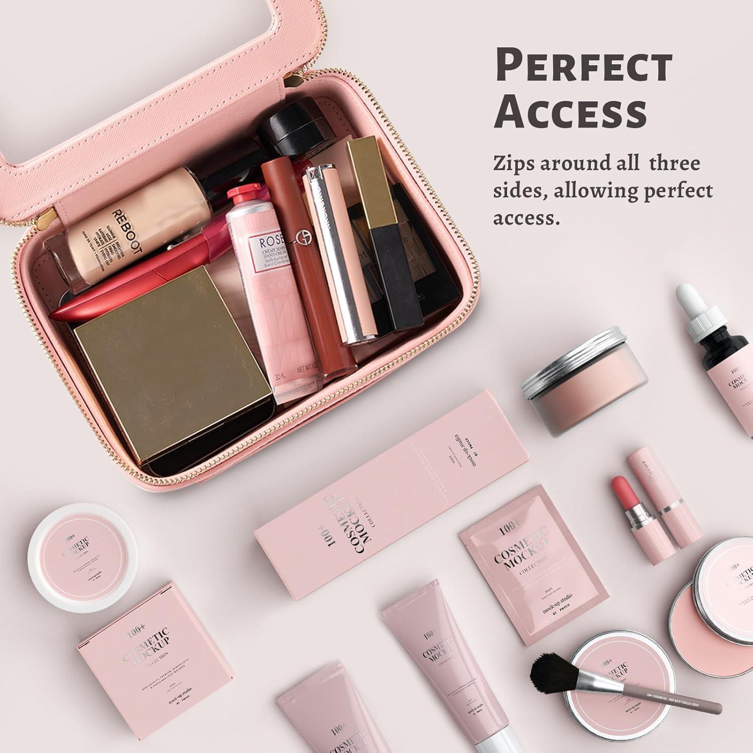 Organizador de Maquillaje Aveniee Rosa Grande Impermeable