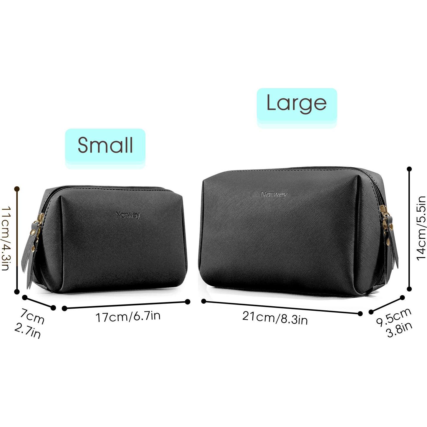 Bolsa de Maquillaje Narwey Grande Negra Organizador de Viaje