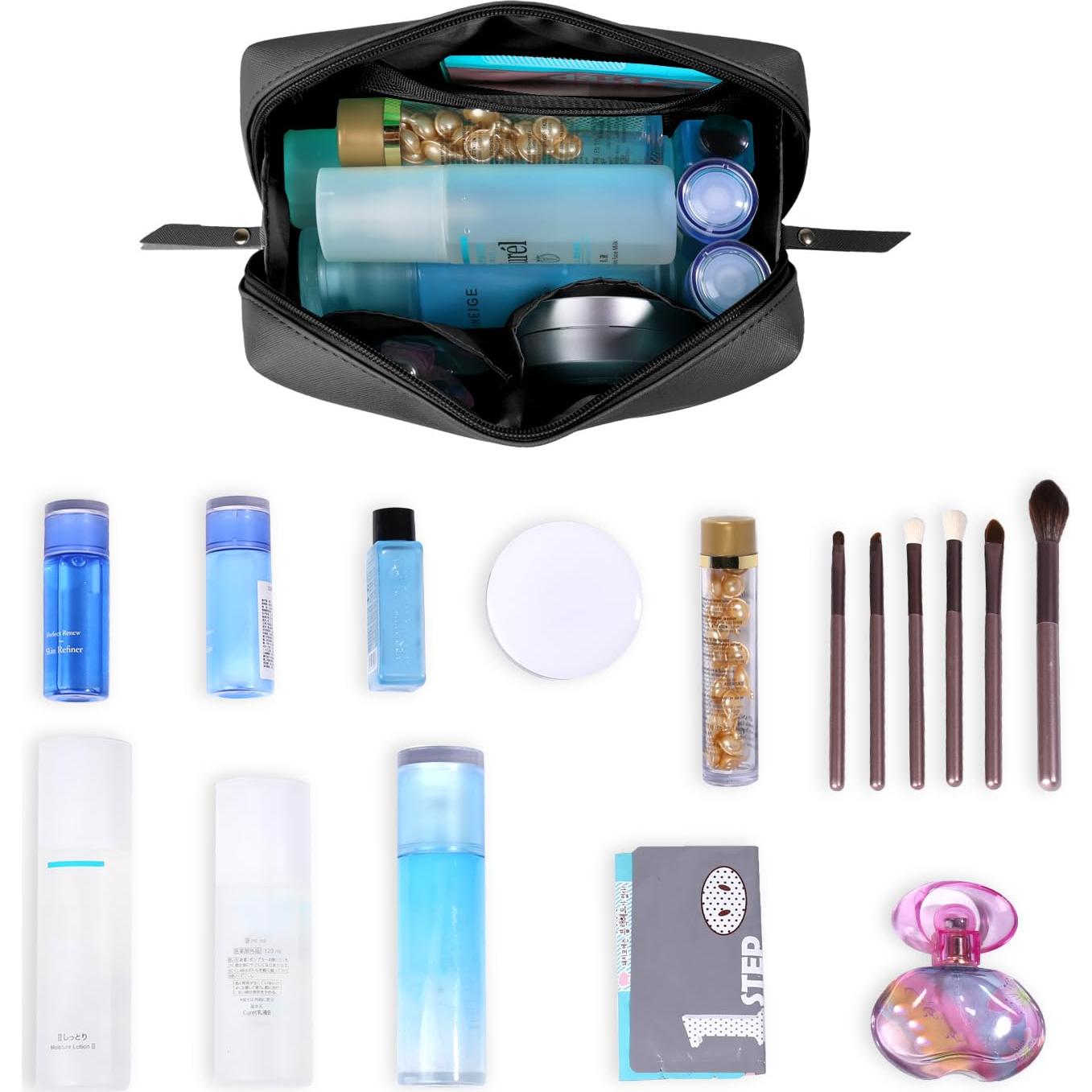 Bolsa de Maquillaje Narwey Grande Negra Organizador de Viaje