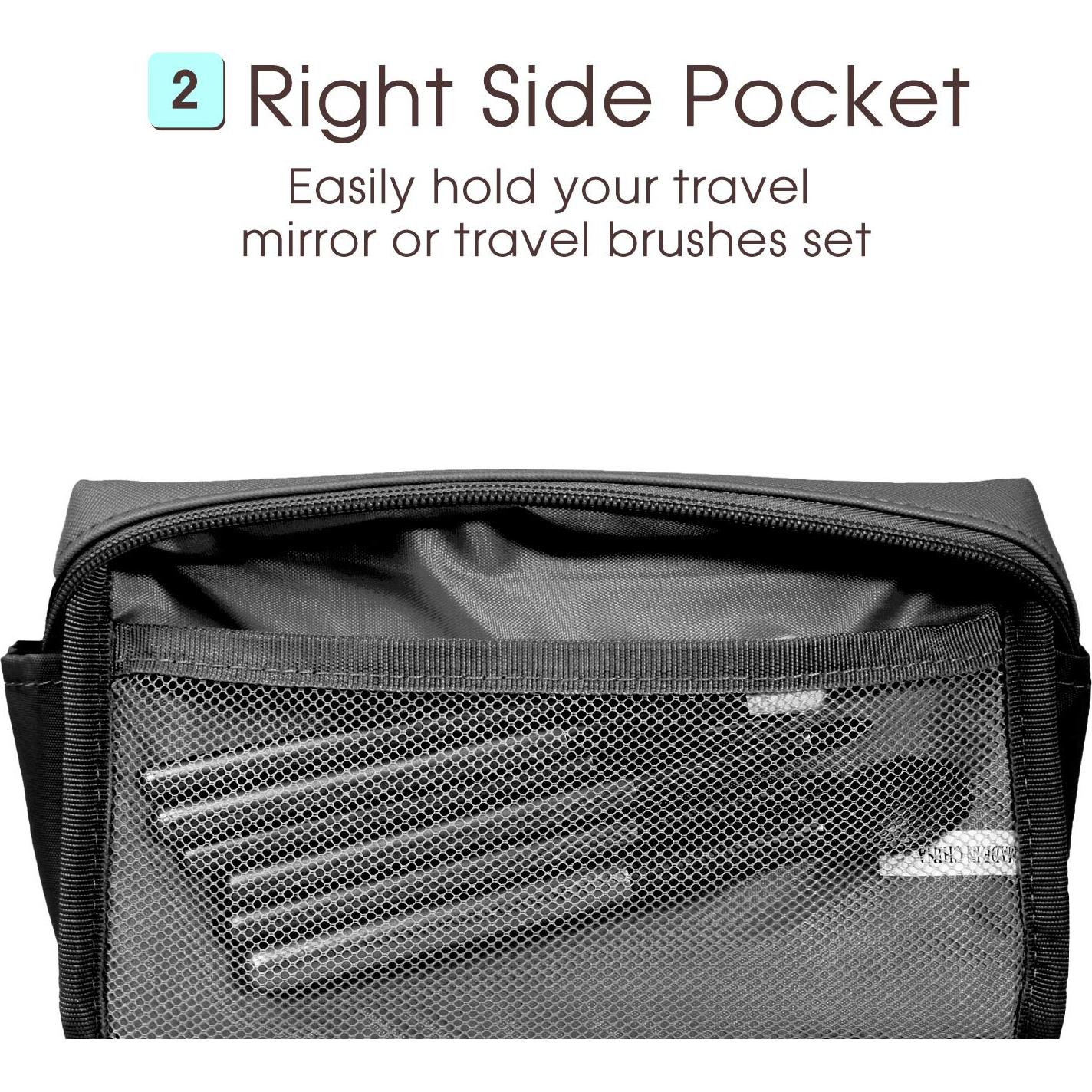 Bolsa de Maquillaje Narwey Grande Negra Organizador de Viaje