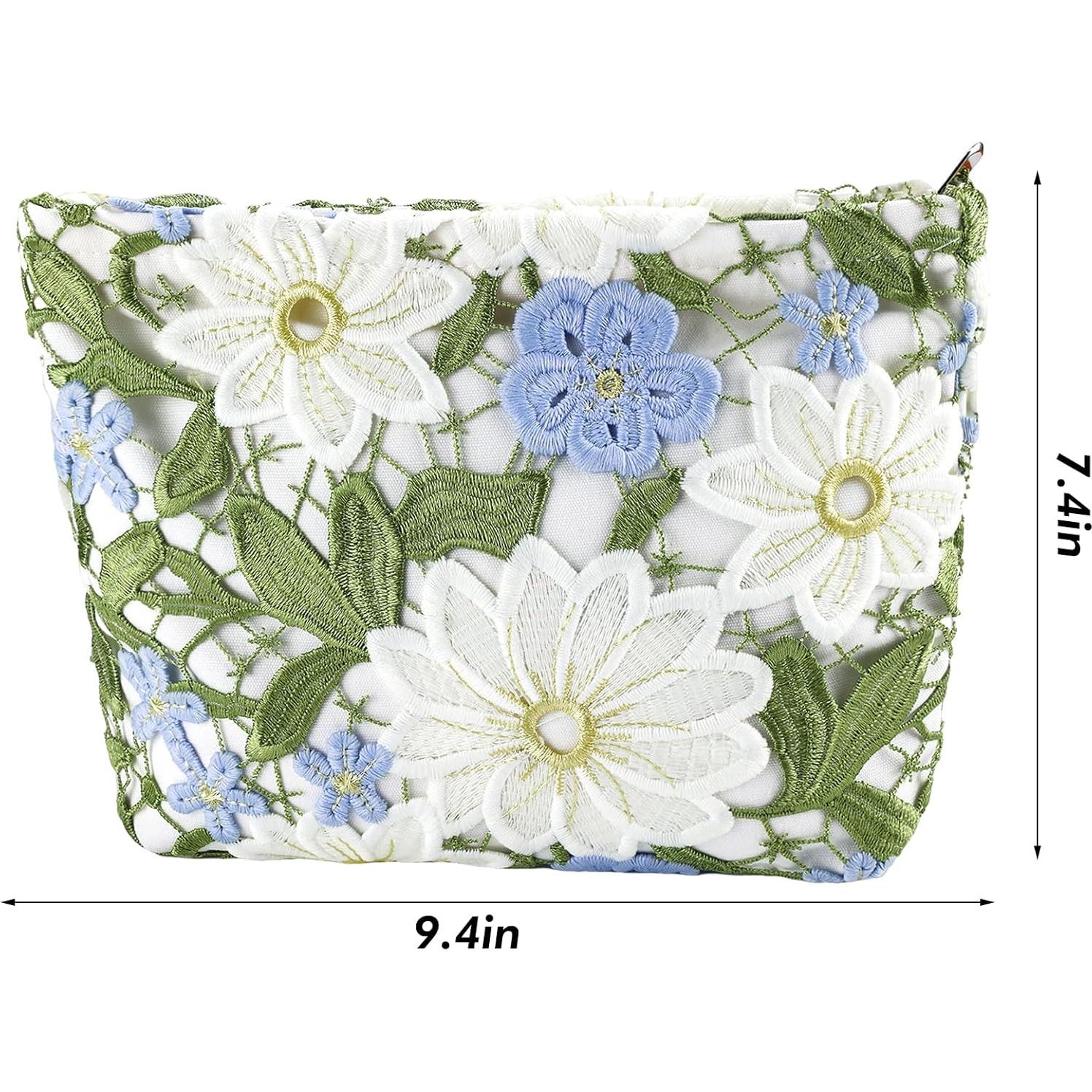 Bolsa de Maquillaje Floral URSKYTOUS 25.4x18.1 cm Ligera