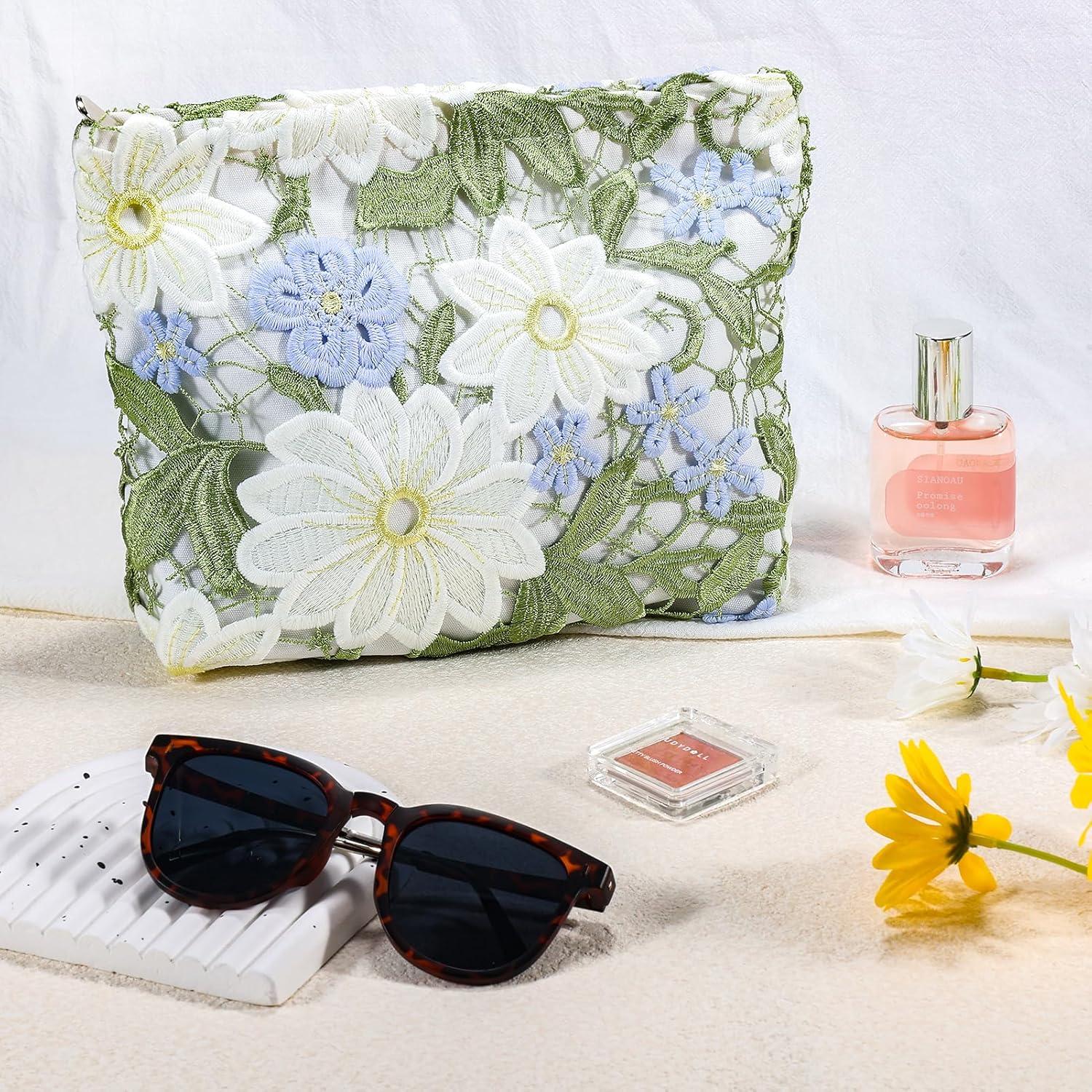 Bolsa de Maquillaje Floral URSKYTOUS 25.4x18.1 cm Ligera