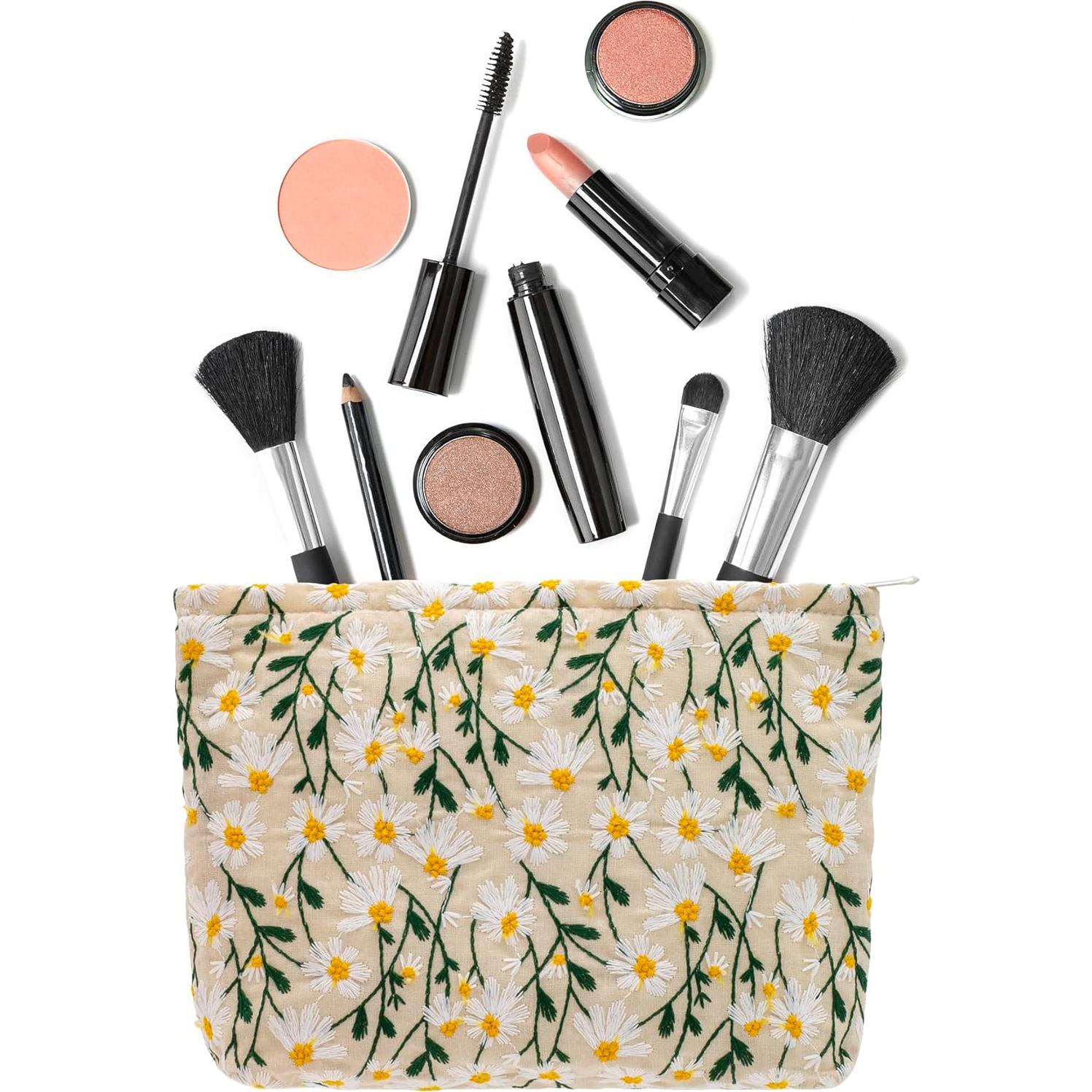 Neceser Cosmético Grande PAZIMIIK Lona Blanca 26x18 cm