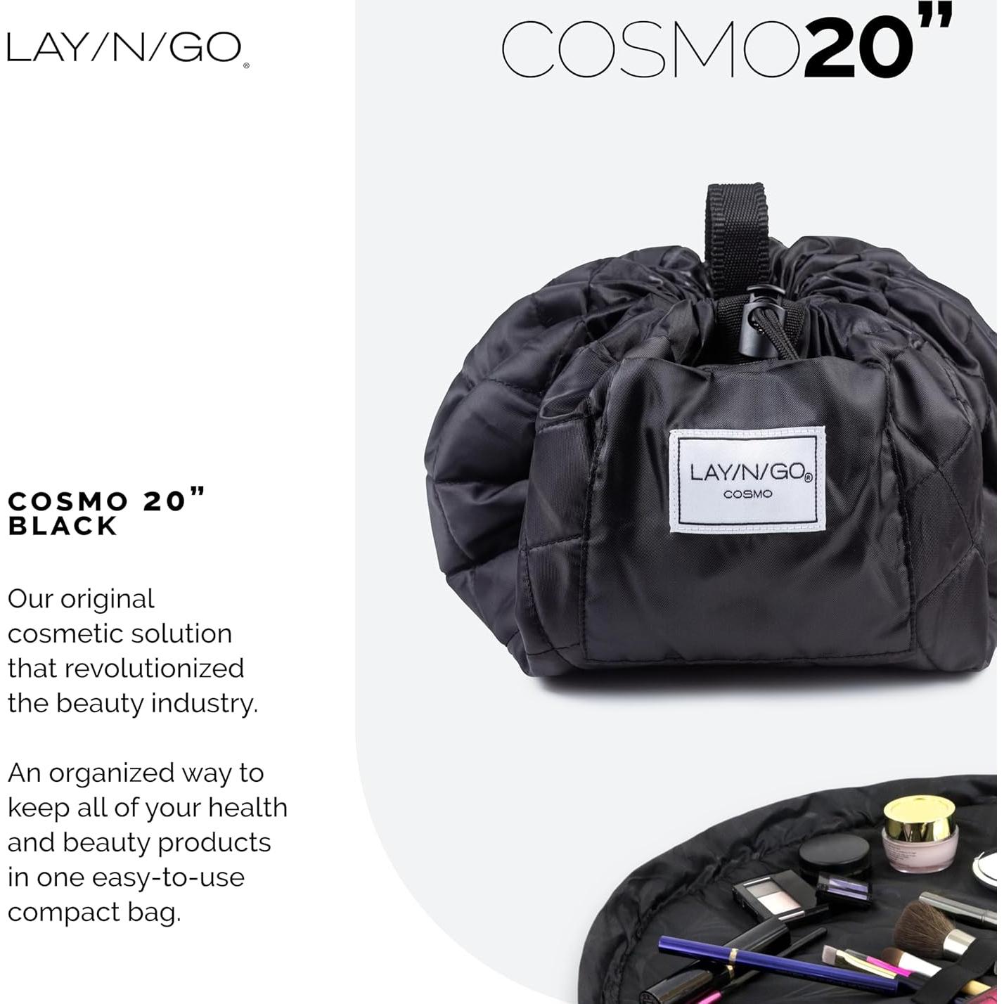 Bolsa de Cosméticos Lay-n-Go Cosmo 50.8 cm Negra Lavable