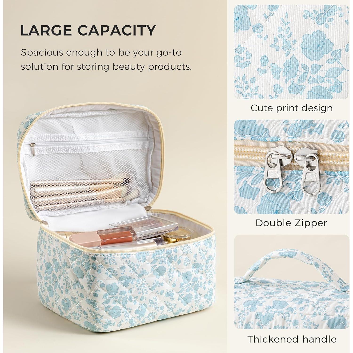 Bolsa de Maquillaje Acolchada HBselect - Algodón Grande Floral