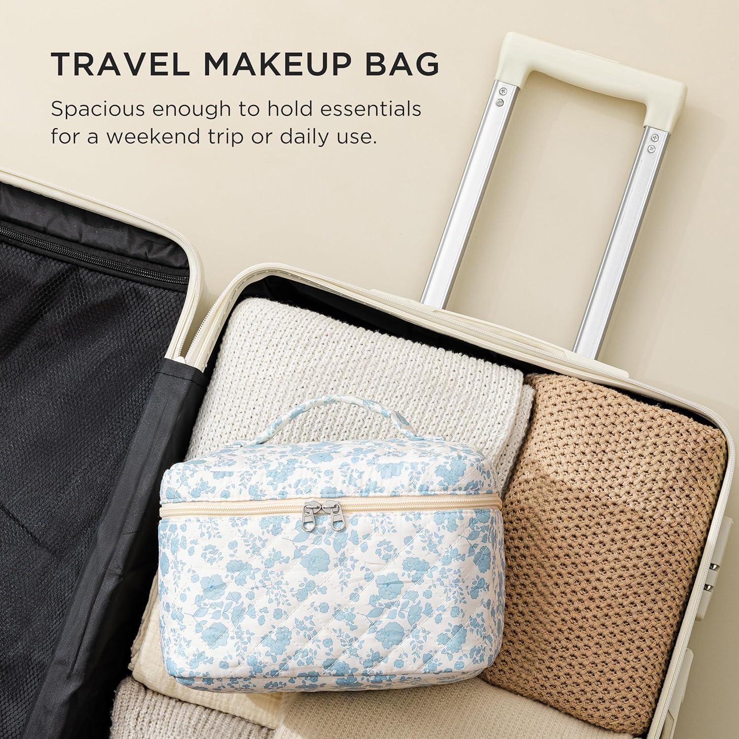 Bolsa de Maquillaje Acolchada HBselect - Algodón Grande Floral