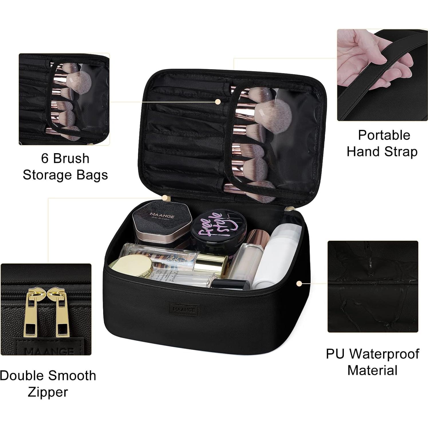 Bolsa de Maquillaje Grande MAANGE con 2 Bolsitas Negras