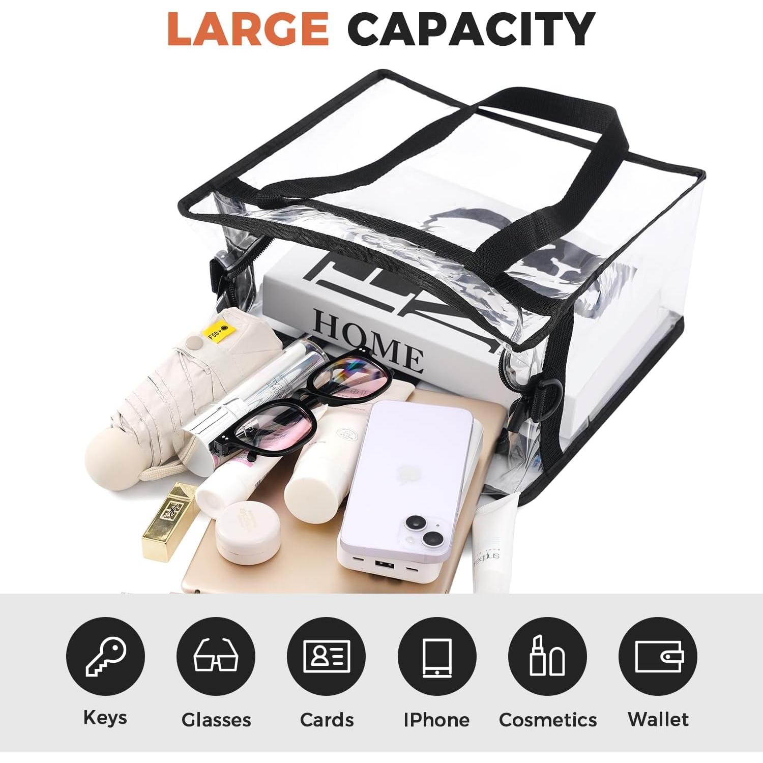 Bolsa Transparente Bagail Aprobada Estadio 30x30x15 cm