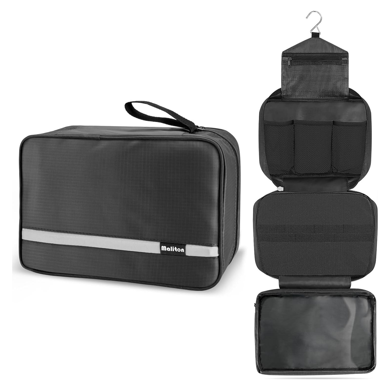 Bolsa de Aseo Colgante Maliton Negra 28.4x19.3cm Impermeable